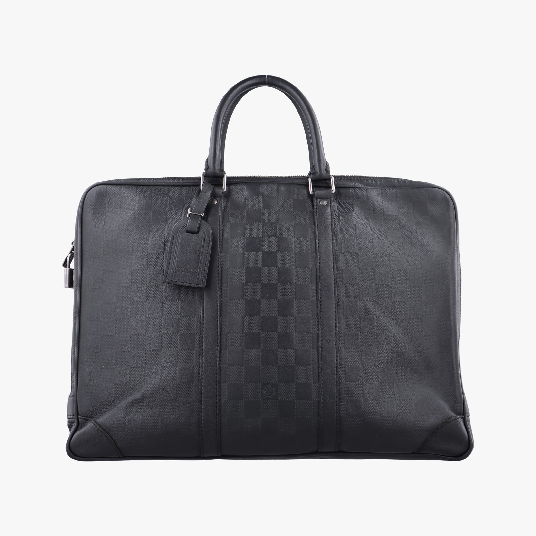 Pre-owned Louis Vuitton Porte Documents Voyage Noir Damier Infini N41125 handbag | stylenewstar