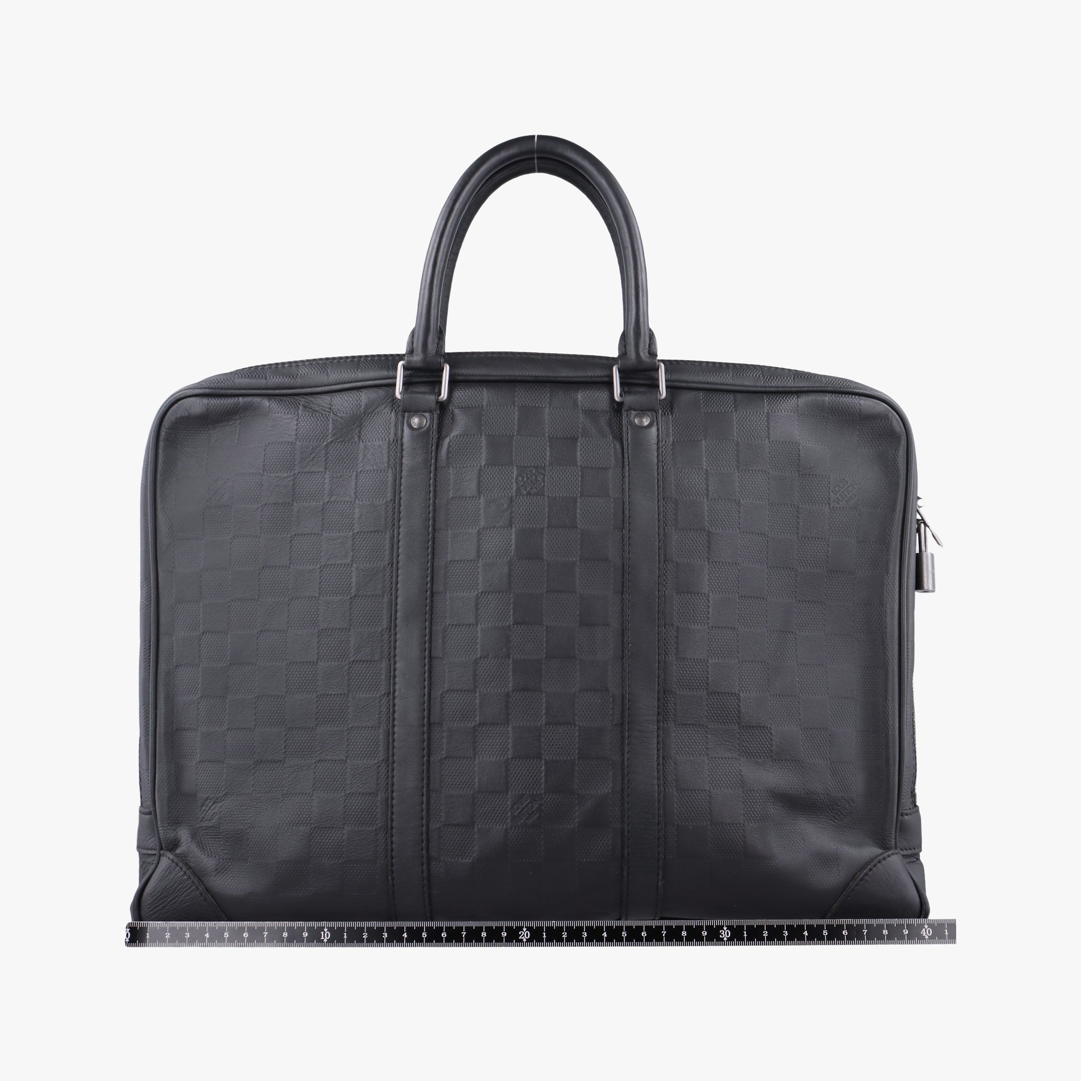 Pre-owned Louis Vuitton Porte Documents Voyage Noir Damier Infini N41125 handbag | stylenewstar