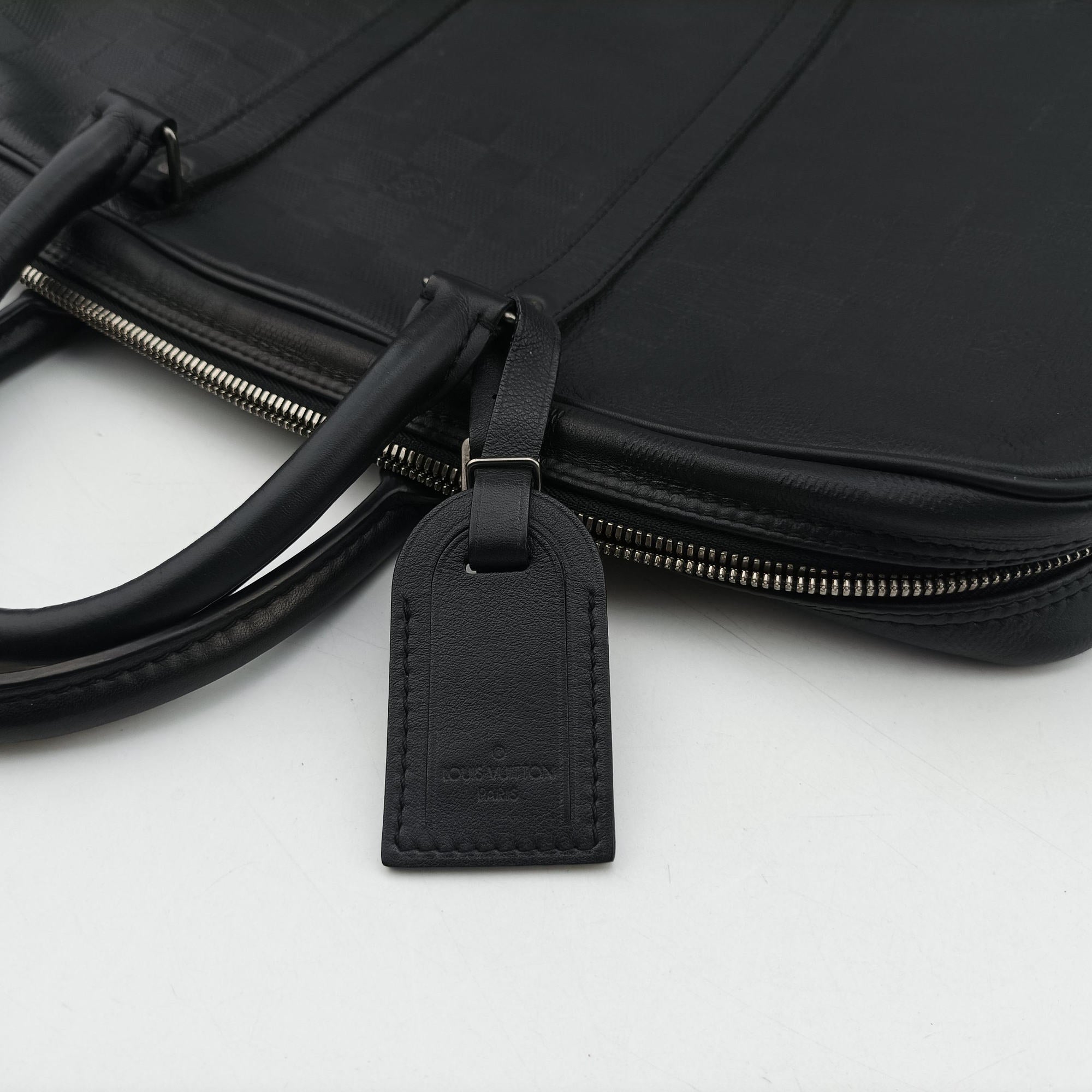 Pre-owned Louis Vuitton Porte Documents Voyage Noir Damier Infini N41125 handbag | stylenewstar