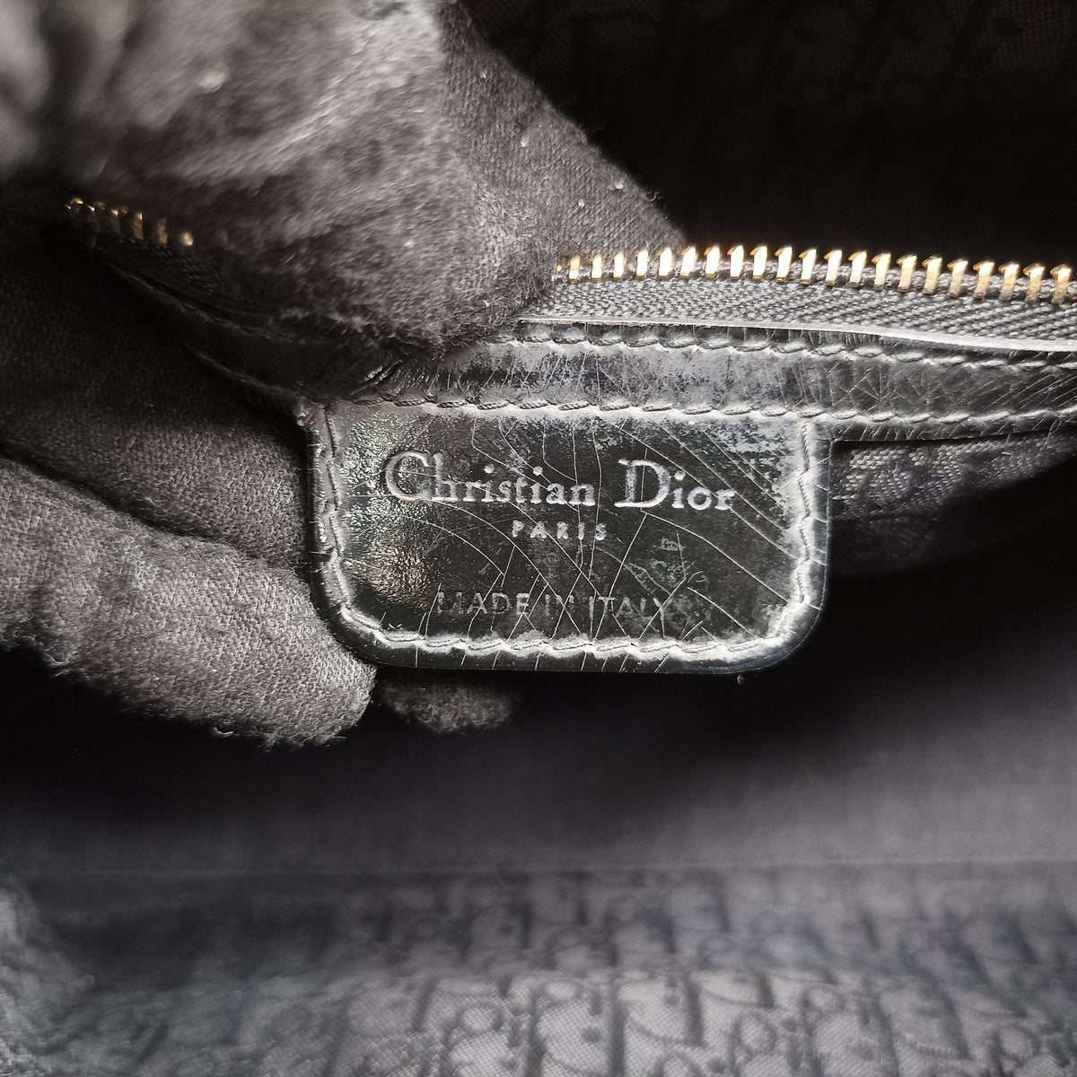 Pre-owned Christian Dior Lady Dior Black Patent  handbag | stylenewstar