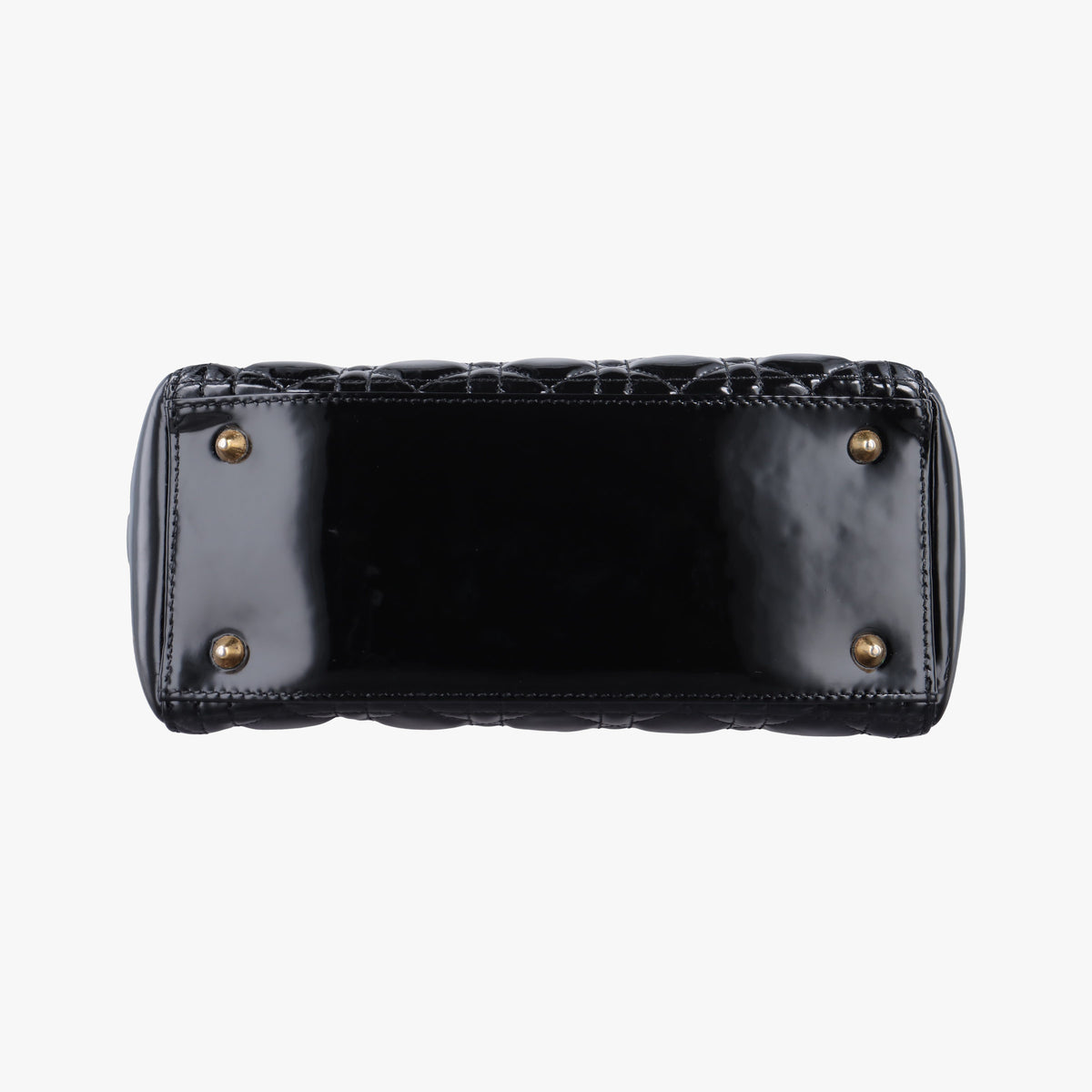 Pre-owned Christian Dior Lady Dior Black Patent  handbag | stylenewstar