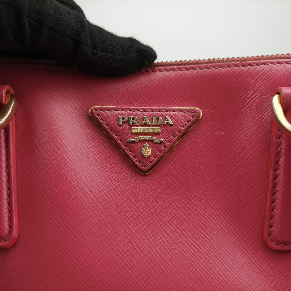 Pre-owned Prada Galleria Pink SAFFIANO Leather BN1874 handbag | stylenewstar