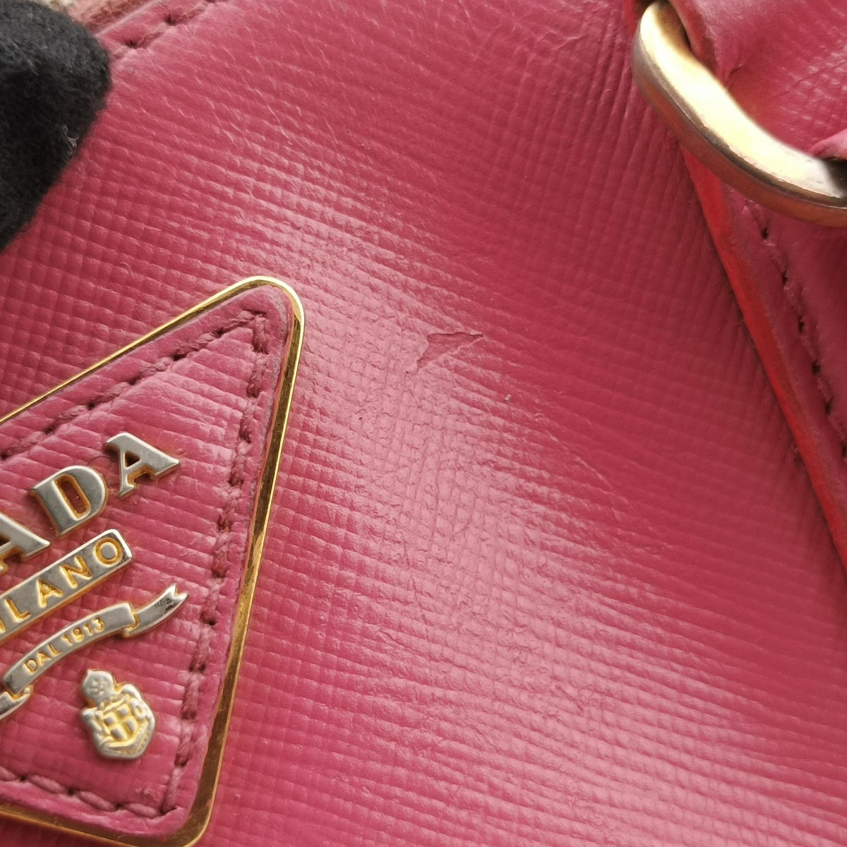 Pre-owned Prada Galleria Pink SAFFIANO Leather BN1874 handbag | stylenewstar
