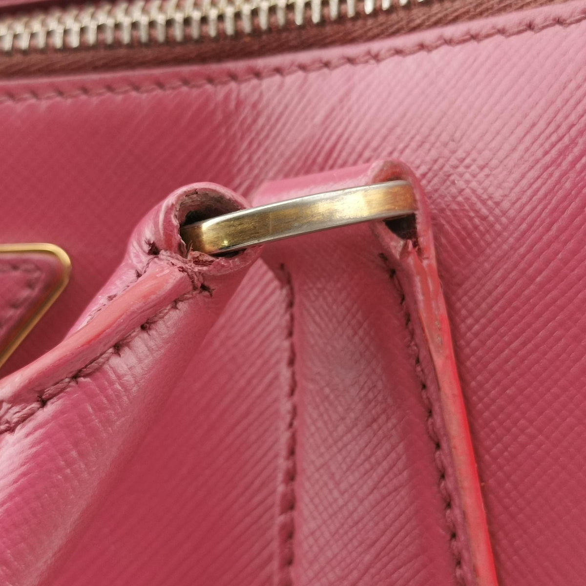 Pre-owned Prada Galleria Pink SAFFIANO Leather BN1874 handbag | stylenewstar