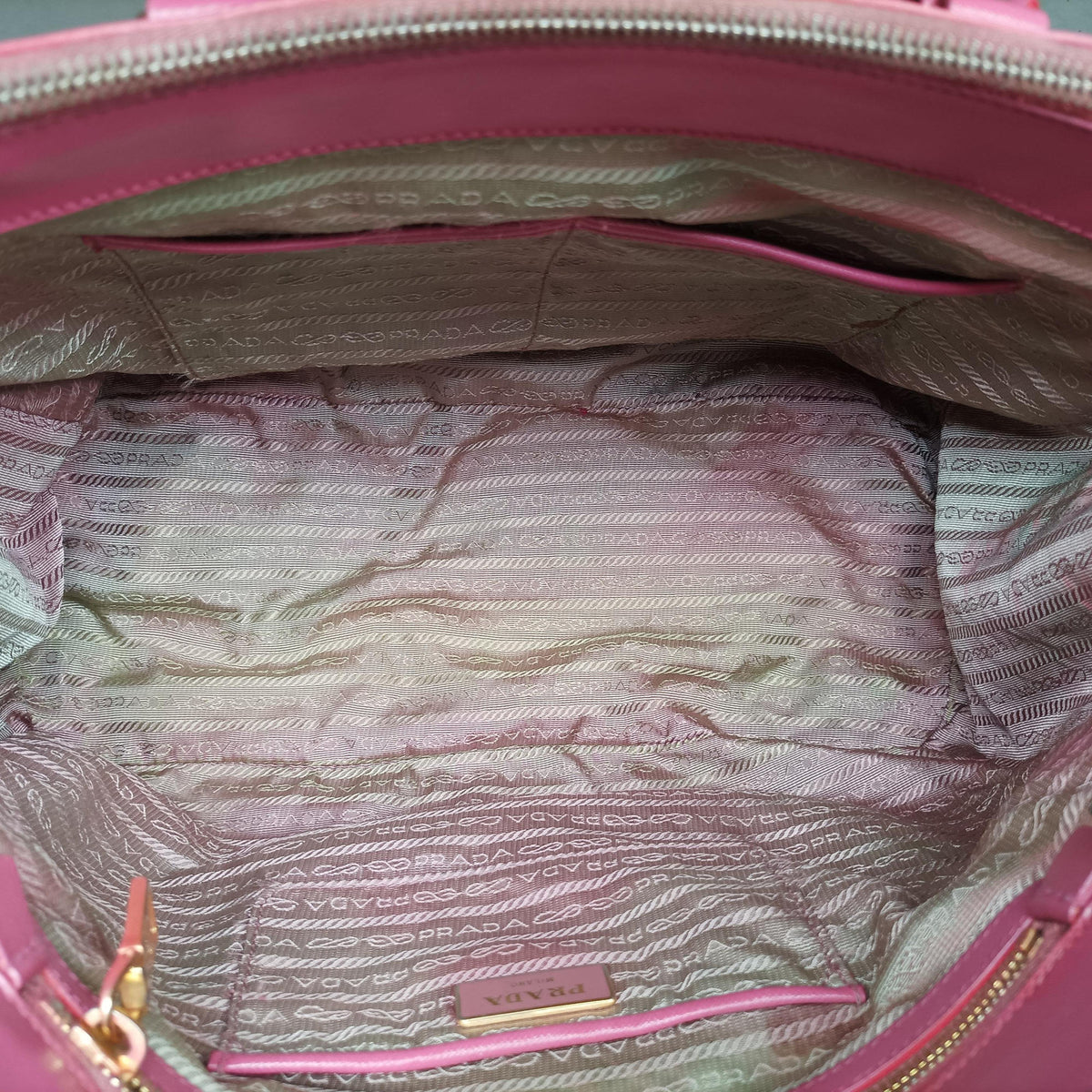 Pre-owned Prada Galleria Pink SAFFIANO Leather BN1874 handbag | stylenewstar