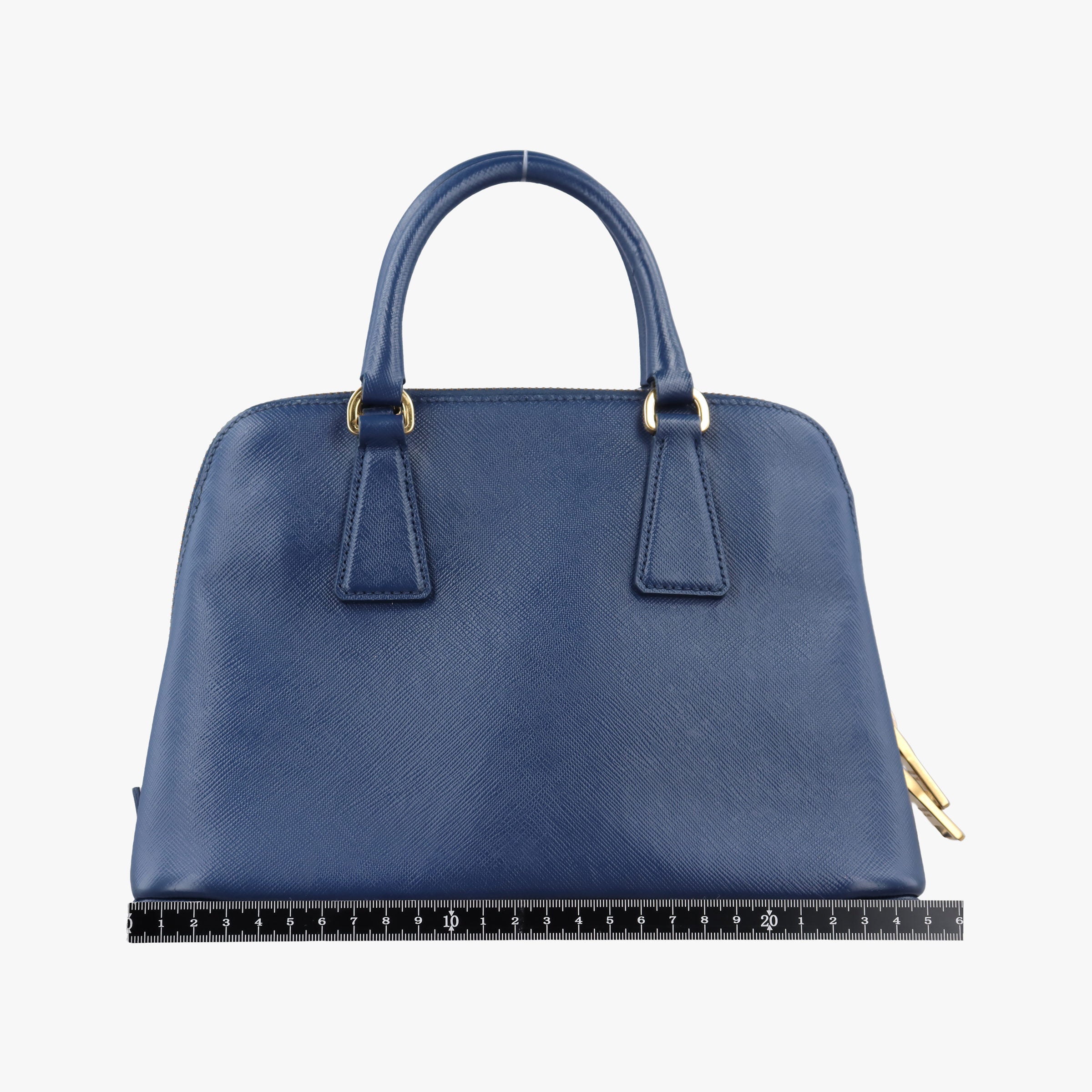Pre-owned Prada Promenade Blue SAFFIANO Leather BL0838 shoulderbag | stylenewstar