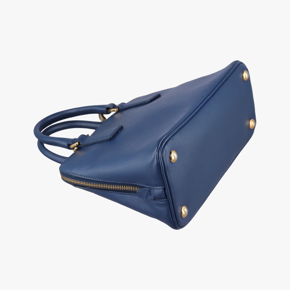 Pre-owned Prada Promenade Blue SAFFIANO Leather BL0838 shoulderbag | stylenewstar