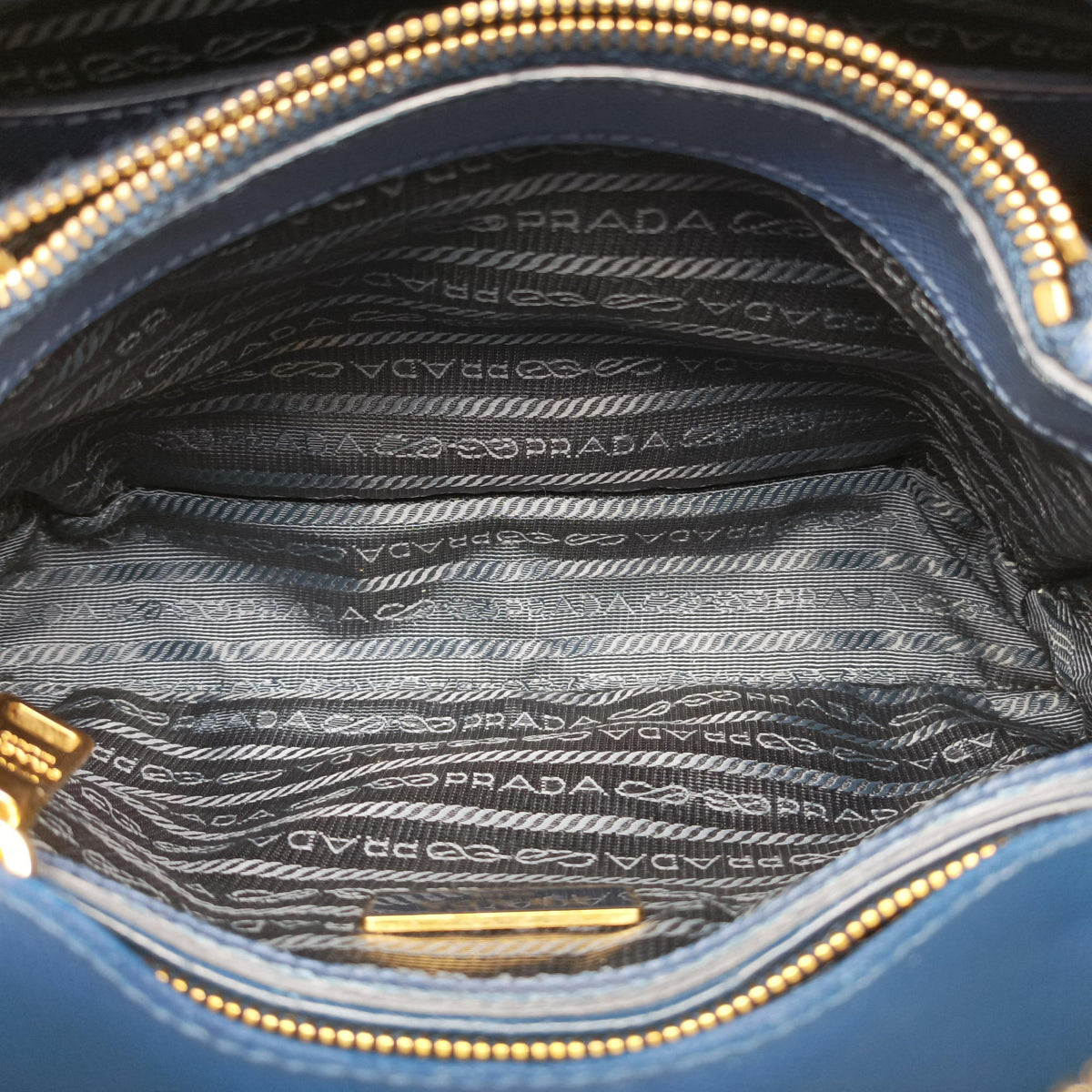 Secondhand Prada Promenade Blue SAFFIANO Leather BL0838 shoulderbag | stylenewstar