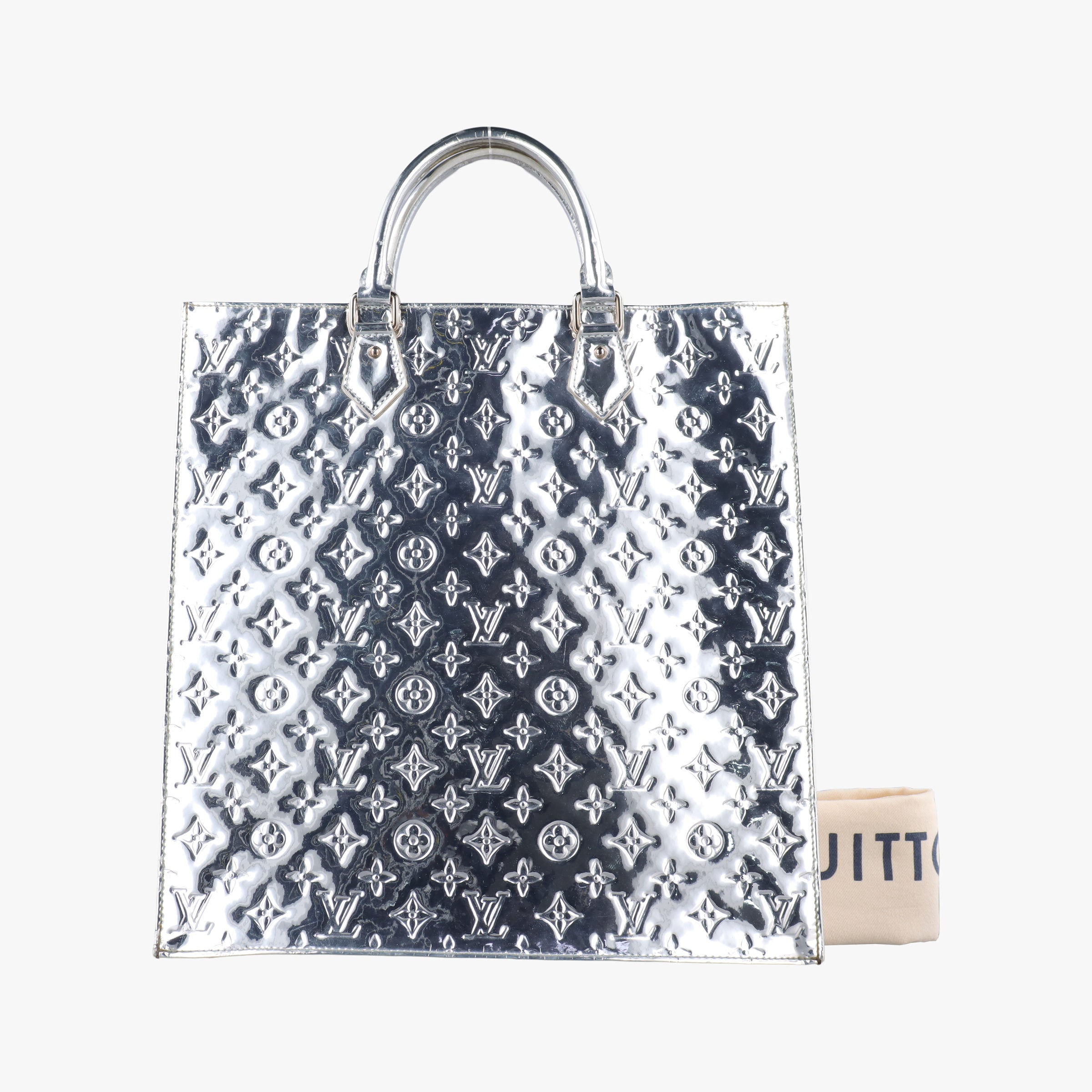 Pre-owned Louis Vuitton SAC PLAT Argentee Monogram Miroir M40269 handbag | stylenewstar
