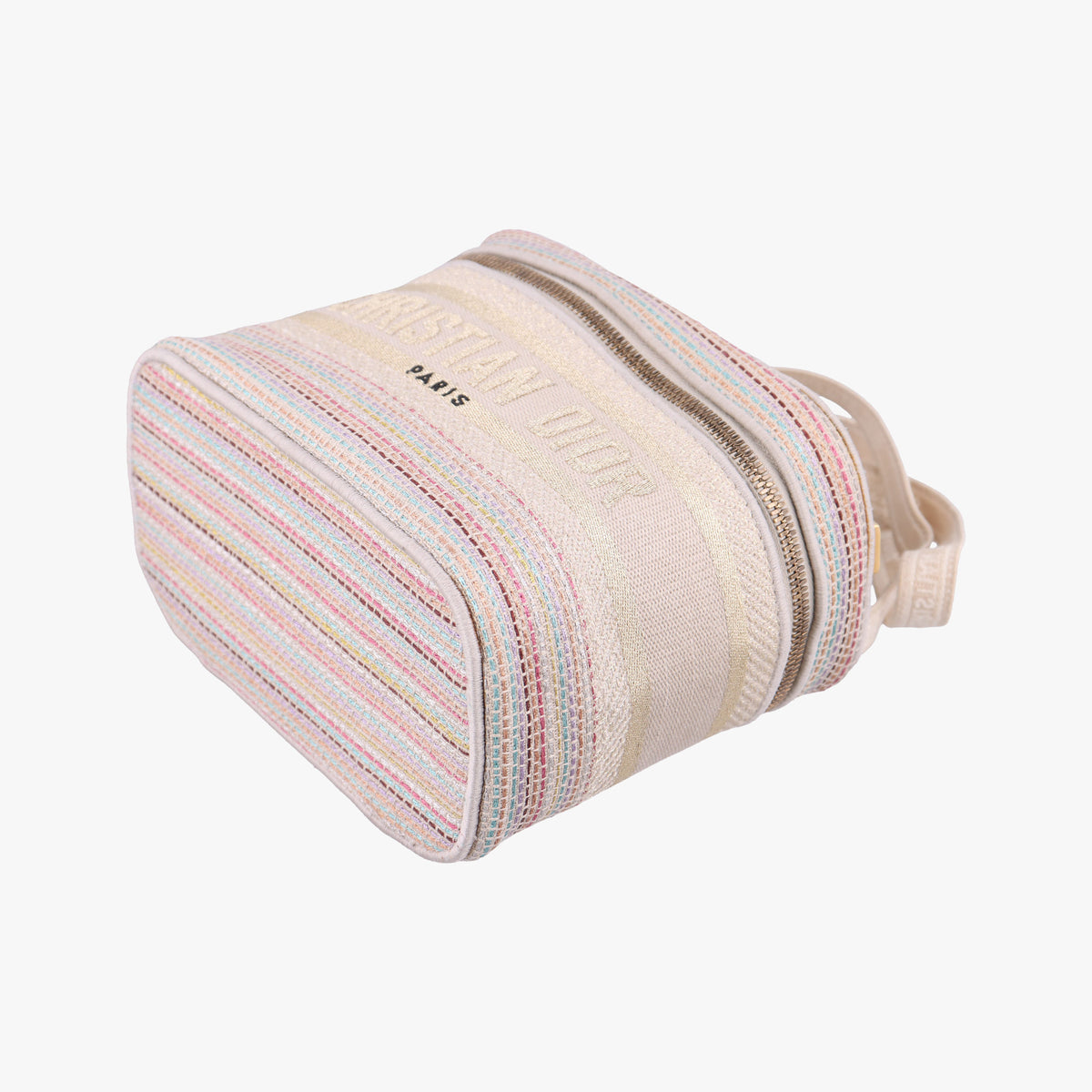 Pre-owned Christian Dior Travel Vanity Pink Canvas  shoulderbag | stylenewstar