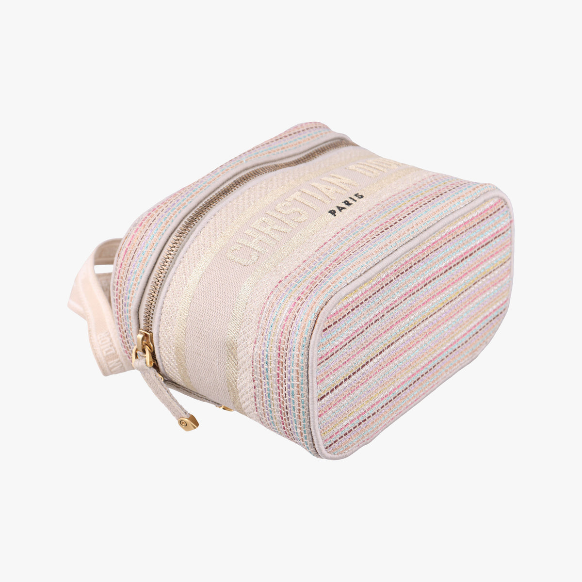 Pre-owned Christian Dior Travel Vanity Pink Canvas  shoulderbag | stylenewstar