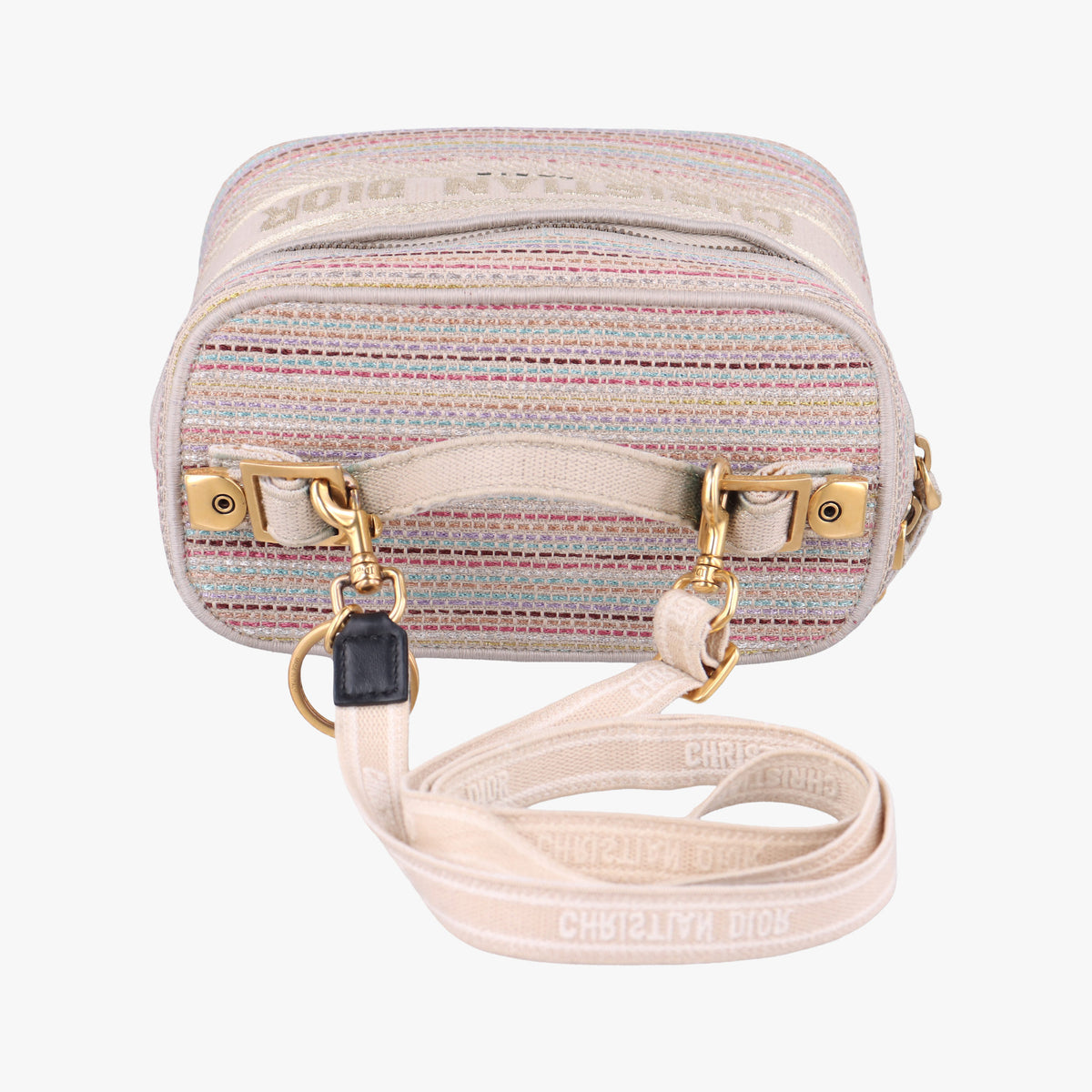 Pre-owned Christian Dior Travel Vanity Pink Canvas  shoulderbag | stylenewstar