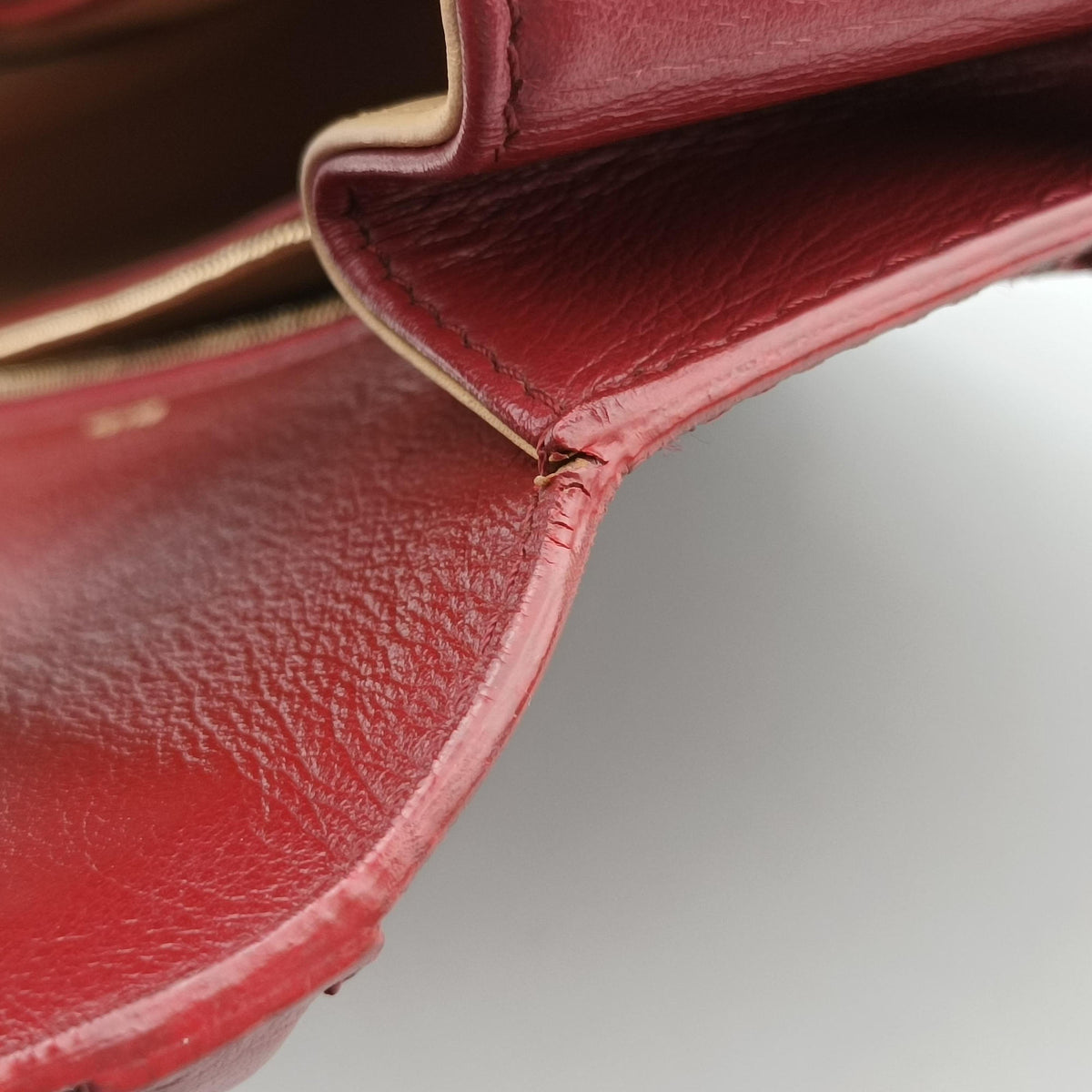 Pre-owned Delvaux Tampete Burgundy Leather  shoulderbag | stylenewstar