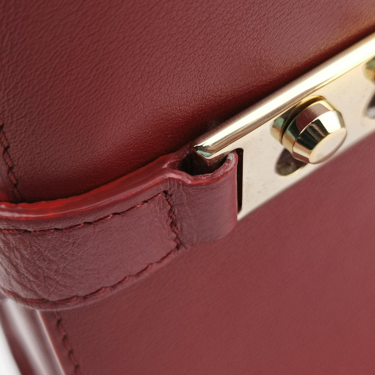 Vintage Delvaux Tampete Burgundy Leather  shoulderbag | stylenewstar