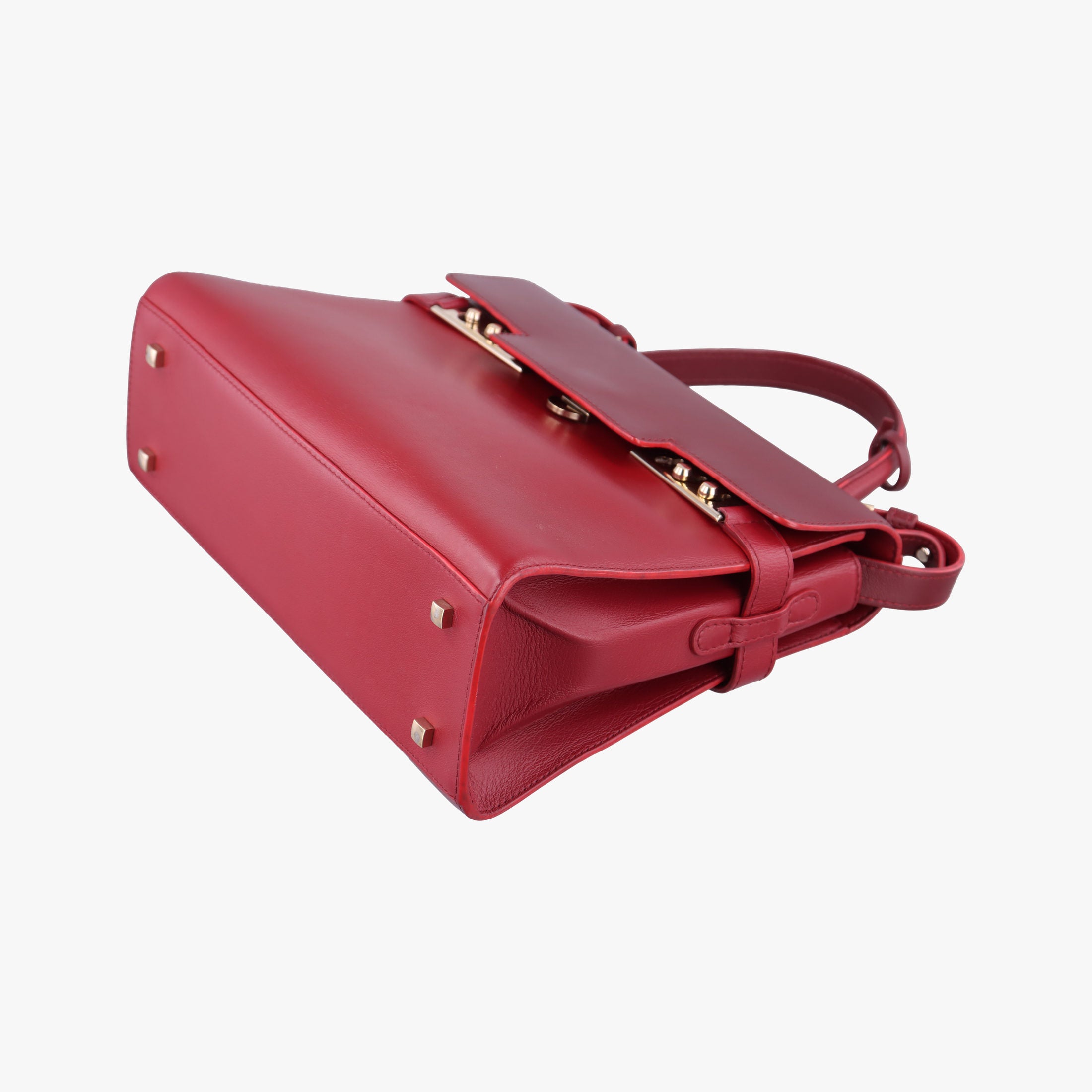 Pre-owned Delvaux Tampete Burgundy Leather  shoulderbag | stylenewstar