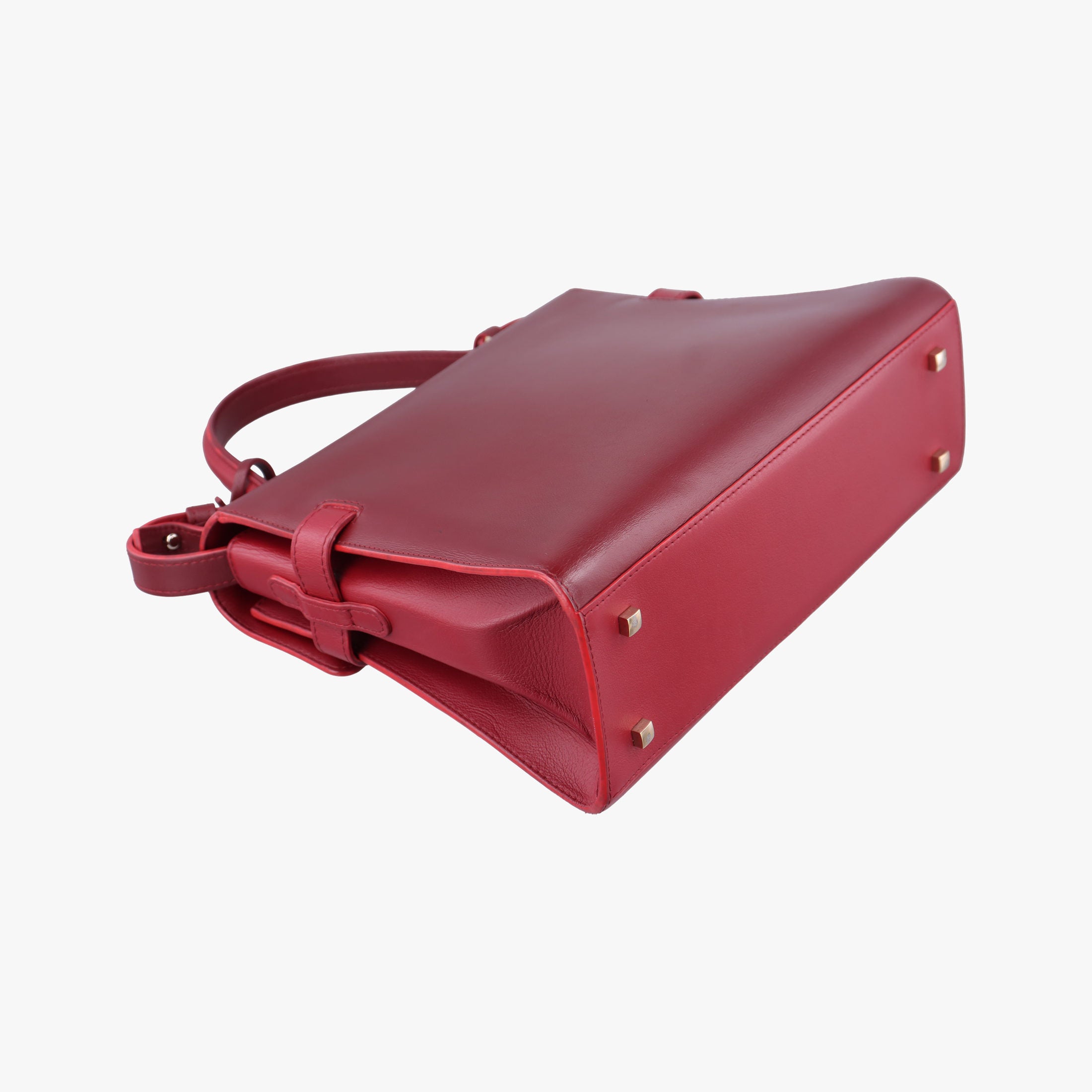 Pre-owned Delvaux Tampete Burgundy Leather  shoulderbag | stylenewstar