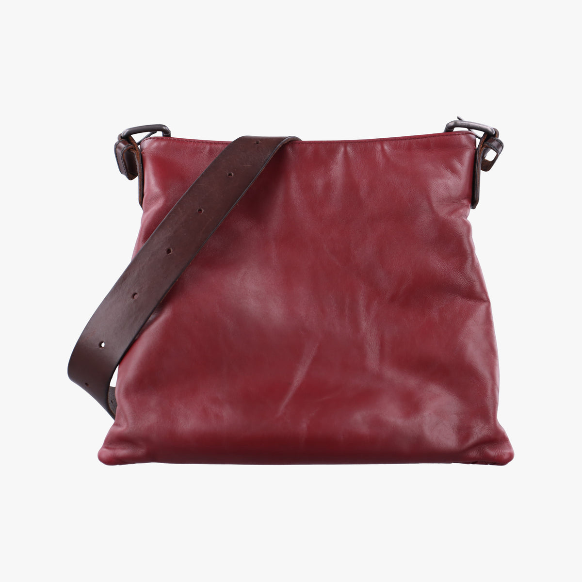 Pre-owned Bottega Veneta Intrecciato Red lambskin  shoulderbag | stylenewstar