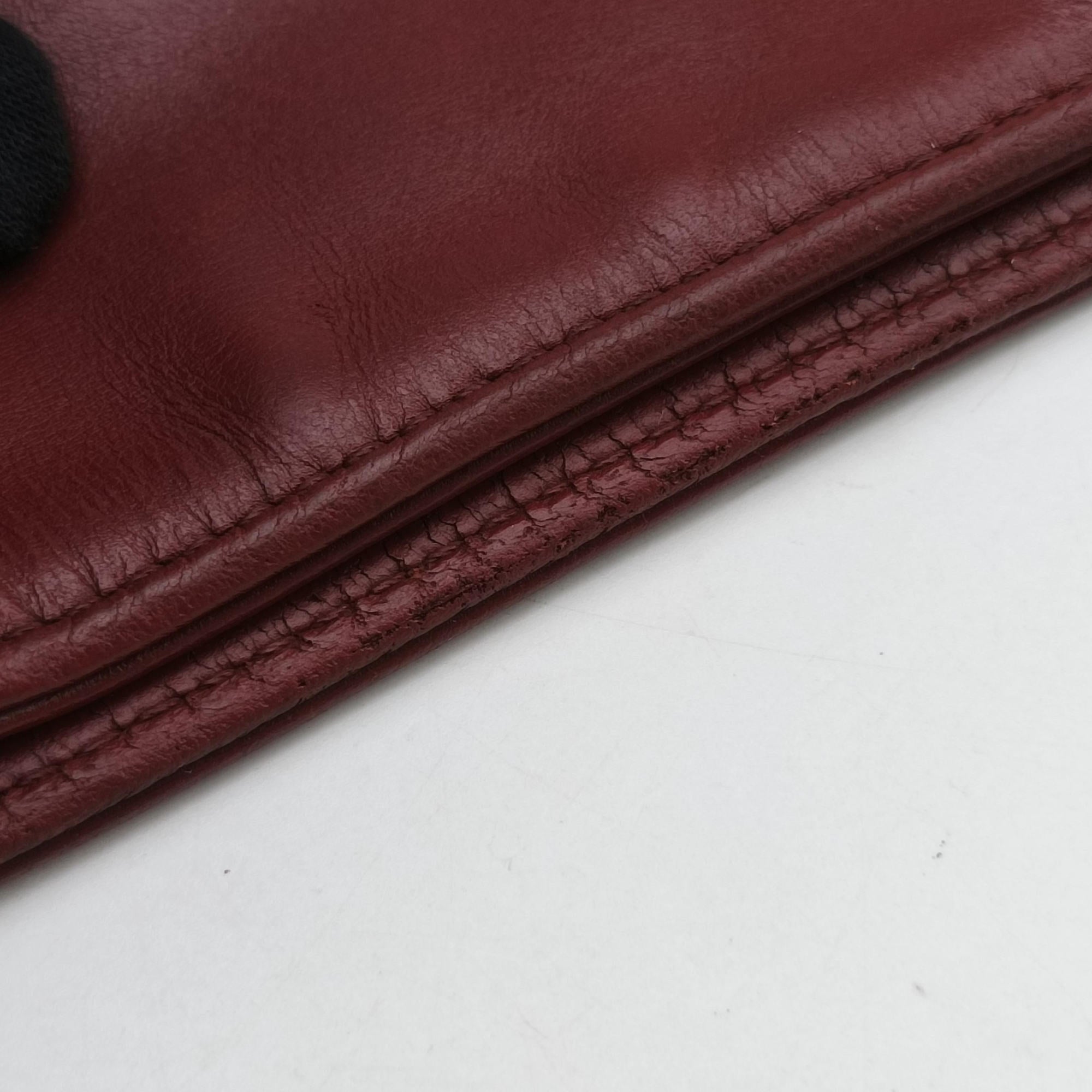 Pre-owned Bottega Veneta Intrecciato Red lambskin  shoulderbag | stylenewstar