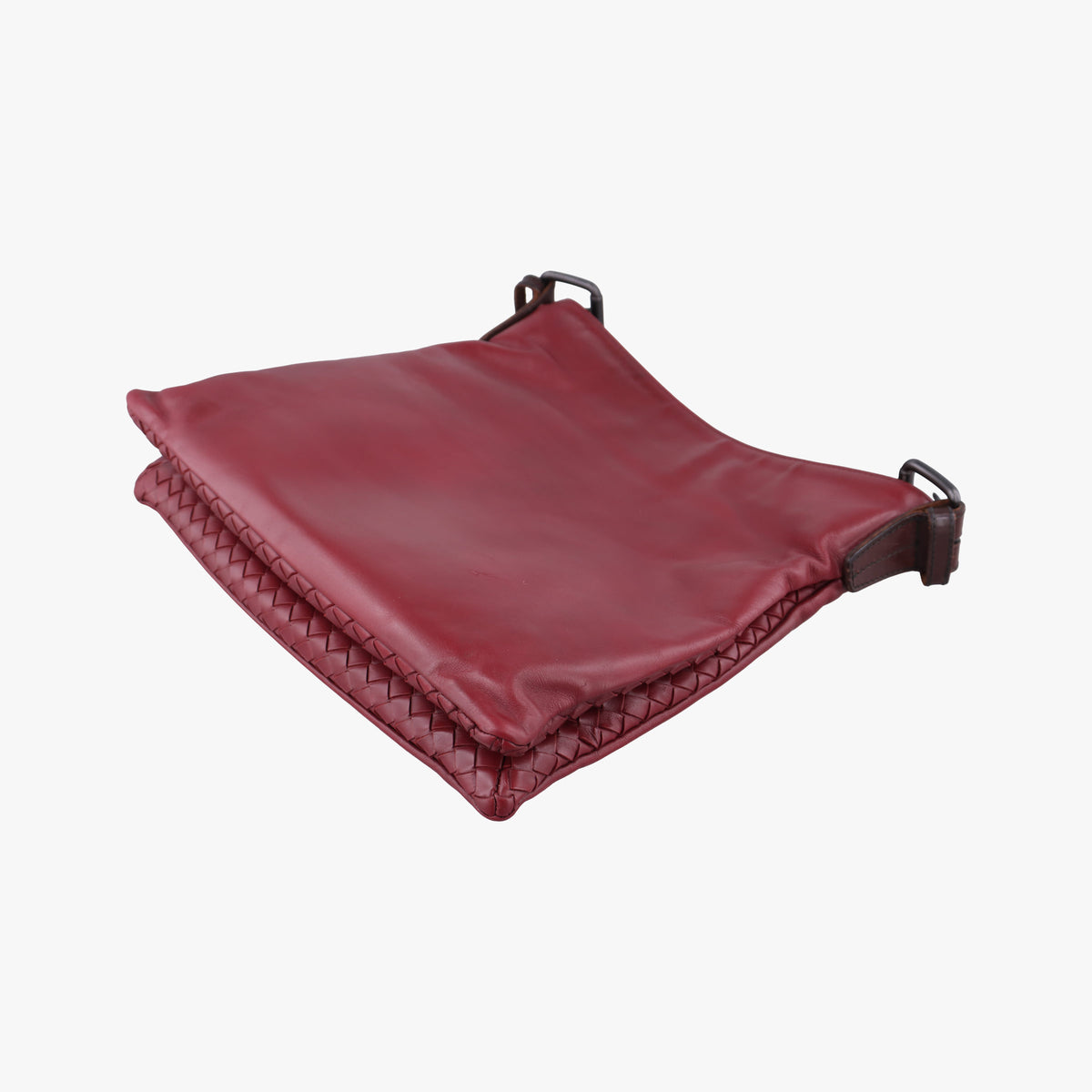 Pre-owned Bottega Veneta Intrecciato Red lambskin  shoulderbag | stylenewstar