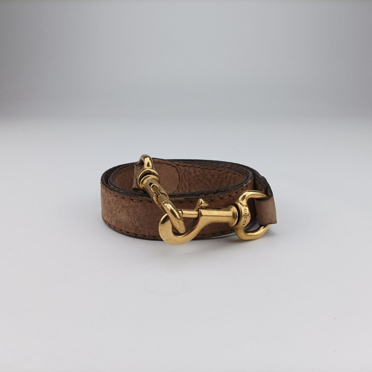 Pre-owned Gucci GG Running Beige Canvas × Suede 247185 shoulderbag | stylenewstar
