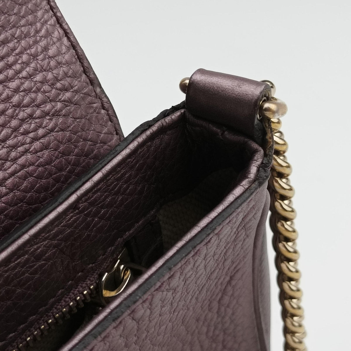 Pre-owned Gucci SOHO Purple Leather 336752 shoulderbag | stylenewstar