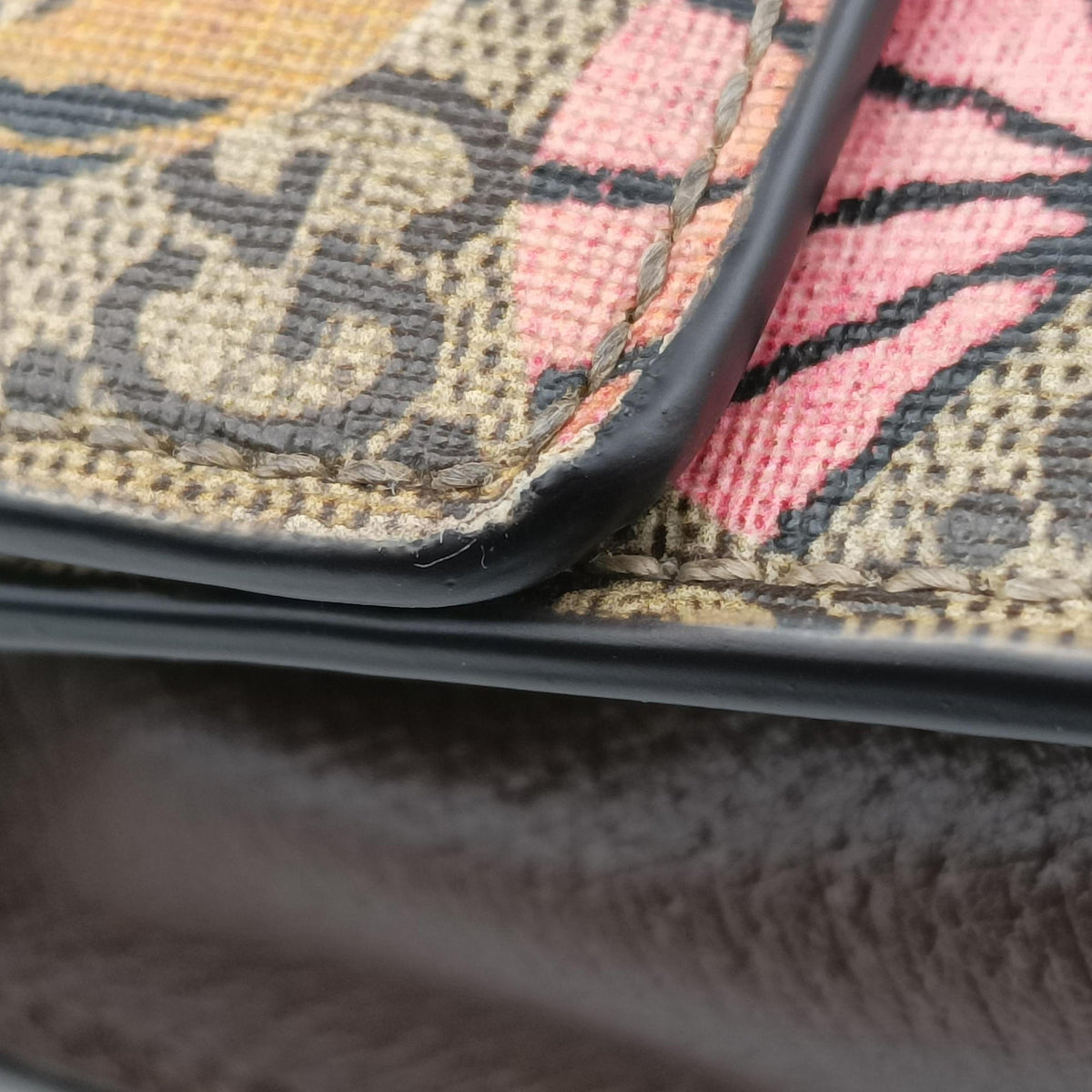 Pre-owned Gucci Padlock beige×Multicolour PVC coated canvas×Leather 409487 shoulderbag | stylenewstar