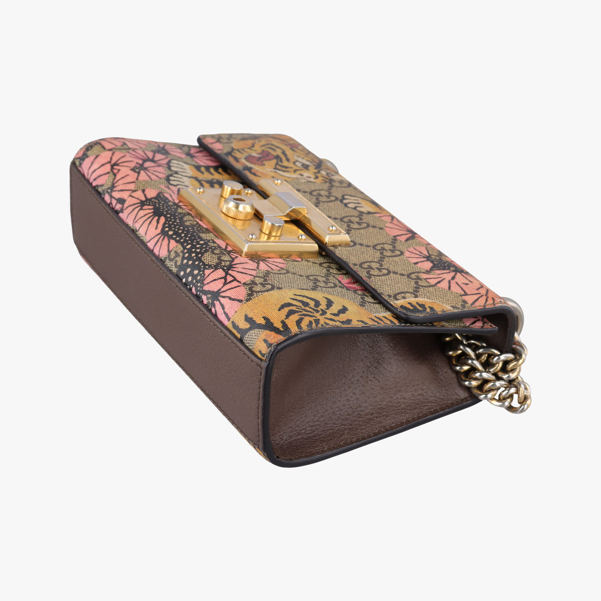 Pre-owned Gucci Padlock beige×Multicolour PVC coated canvas×Leather 409487 shoulderbag | stylenewstar