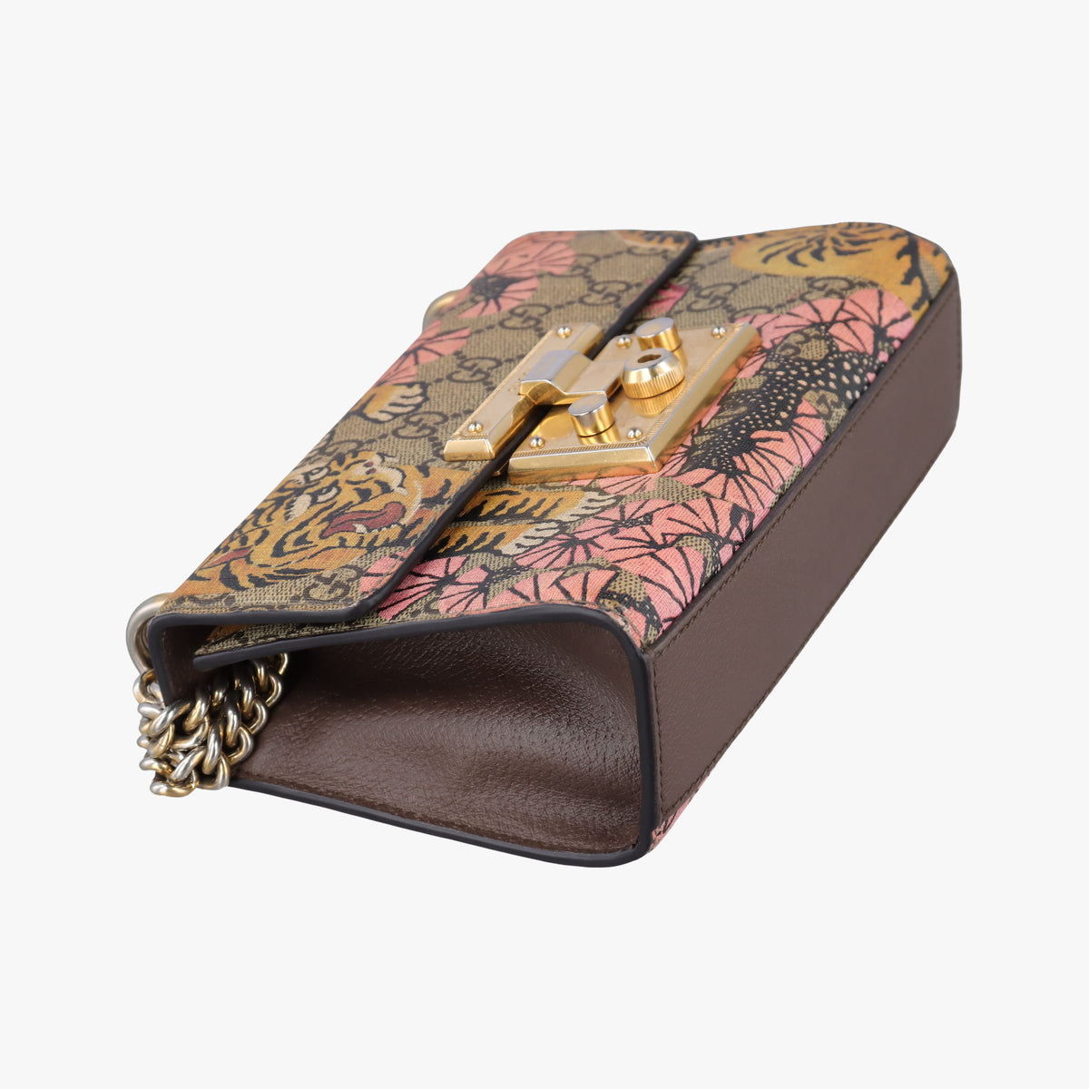 Pre-owned Gucci Padlock beige×Multicolour PVC coated canvas×Leather 409487 shoulderbag | stylenewstar