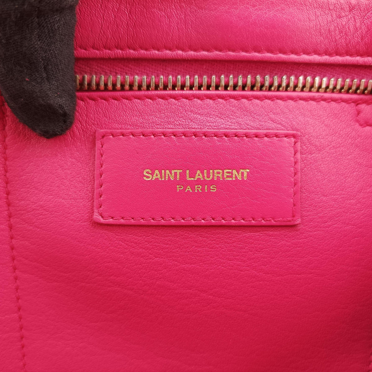 Pre-owned Yves Saint Laurent Y Ligne Petit Cabas Rose Leather 311210 shoulderbag | stylenewstar