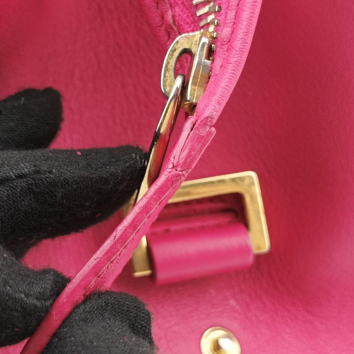 Pre-owned Yves Saint Laurent Y Ligne Petit Cabas Rose Leather 311210 shoulderbag | stylenewstar