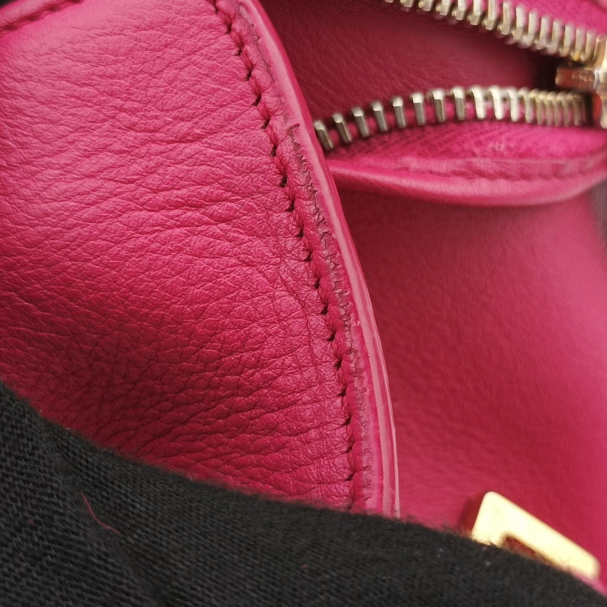 Pre-owned Yves Saint Laurent Y Ligne Petit Cabas Rose Leather 311210 shoulderbag | stylenewstar