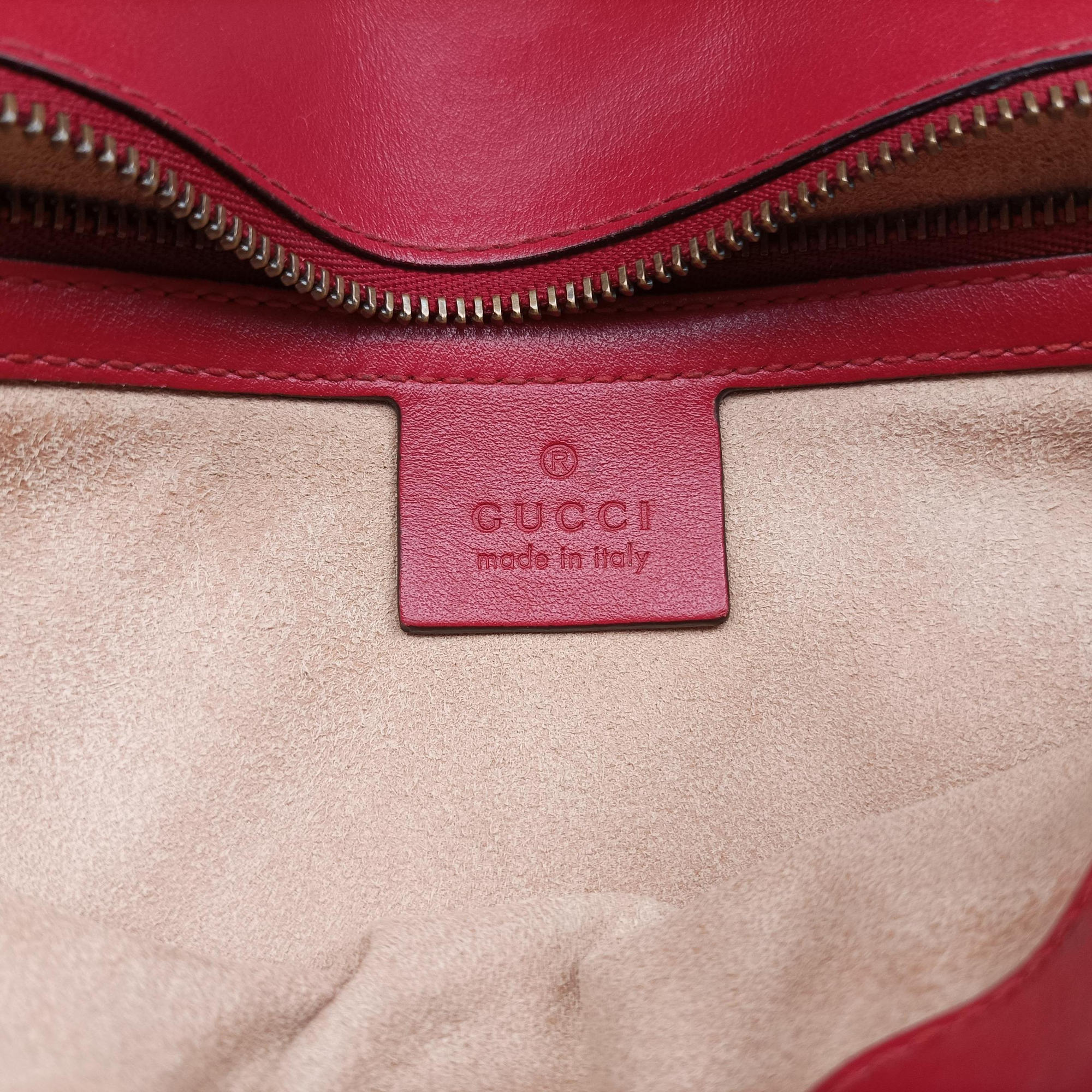 Vintage Gucci GG Marmont Red Leather 443497 shoulderbag | stylenewstar