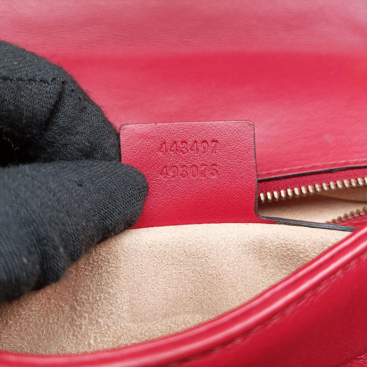 Pre-owned Gucci GG Marmont Red Leather 443497 shoulderbag | stylenewstar