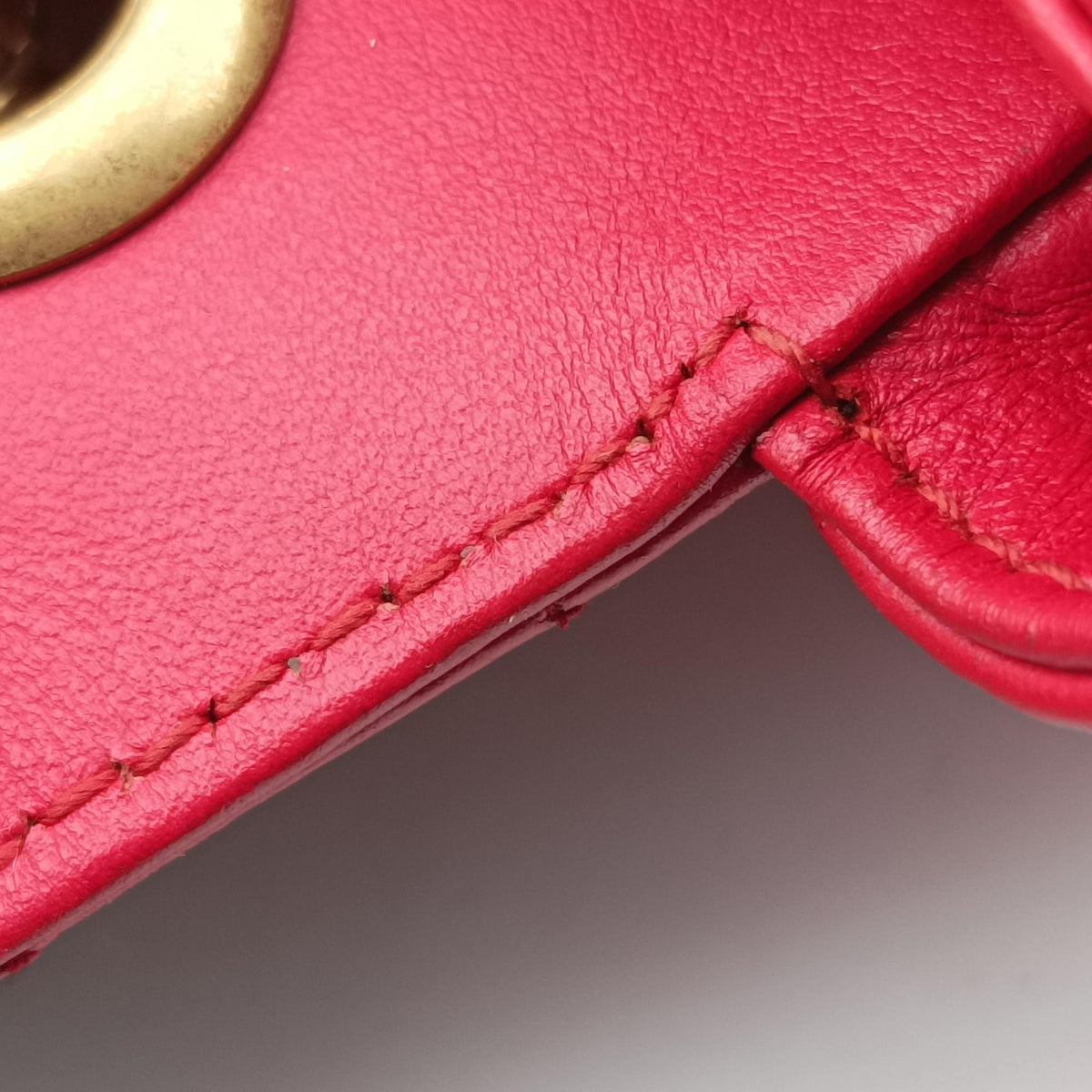 Pre-owned Gucci GG Marmont Red Leather 443497 shoulderbag | stylenewstar