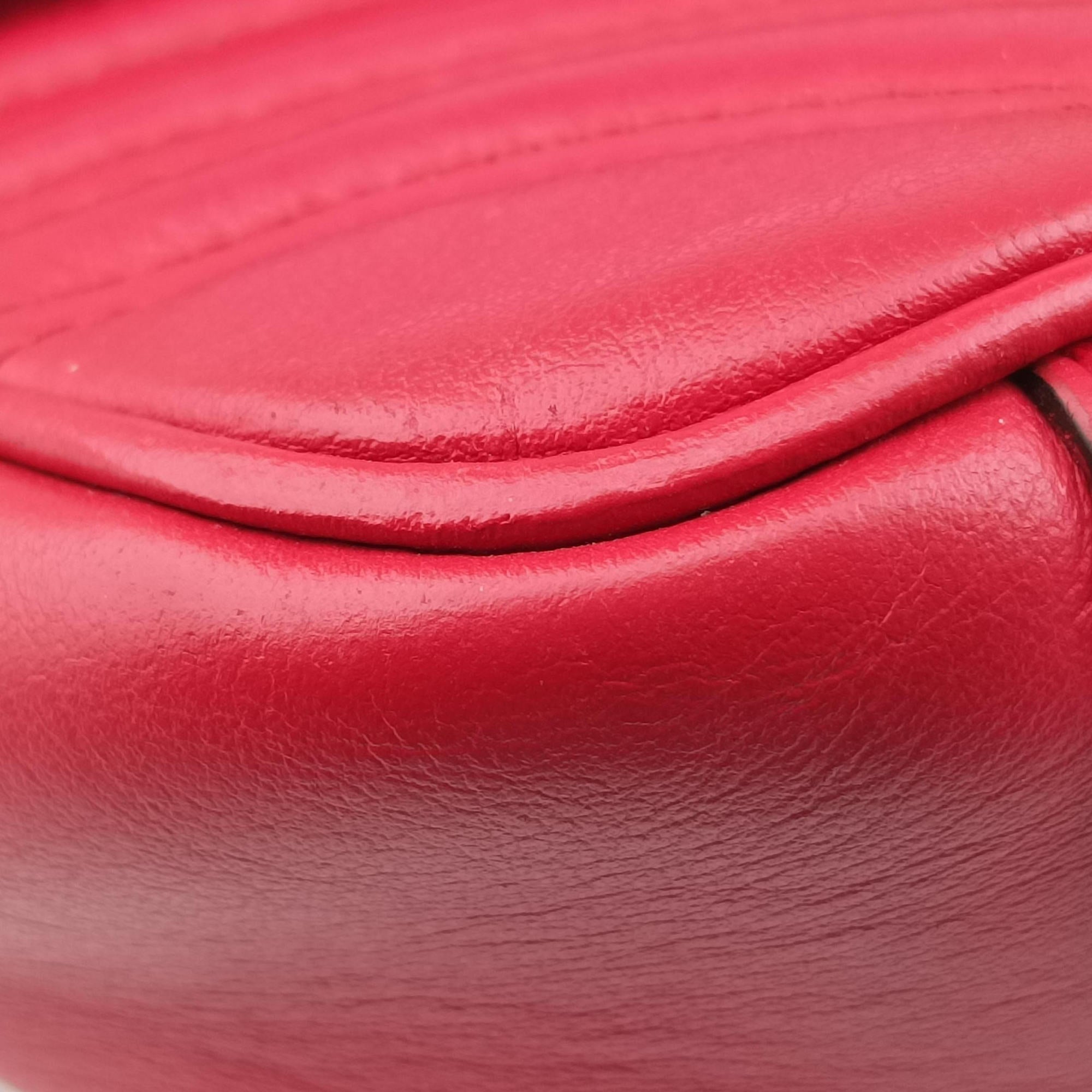 Vintage Gucci GG Marmont Red Leather 443497 shoulderbag | stylenewstar
