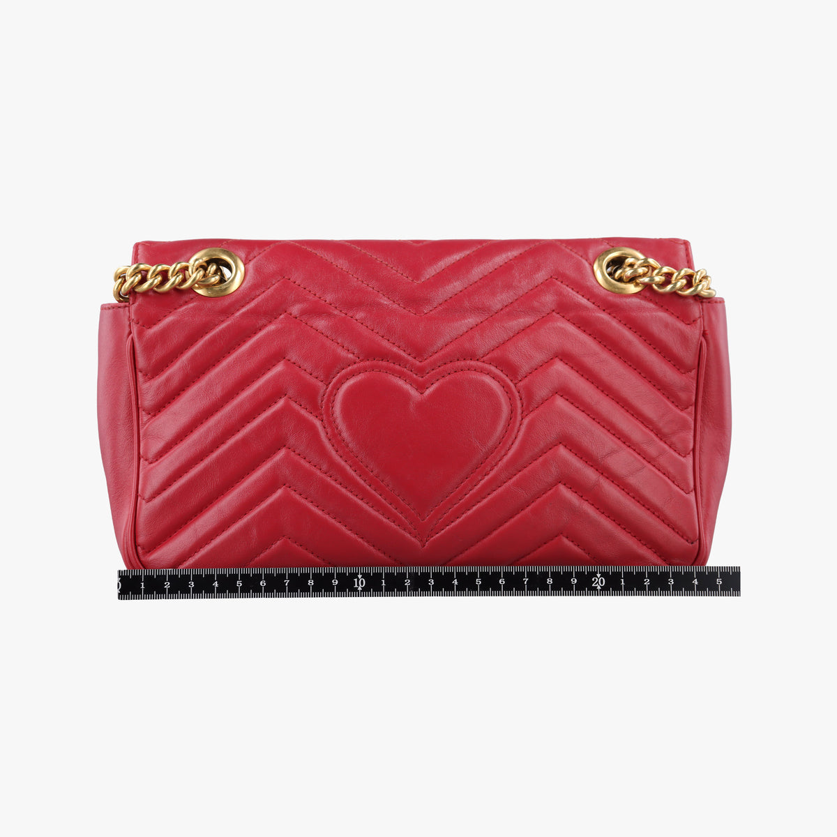 Pre-owned Gucci GG Marmont Red Leather 443497 shoulderbag | stylenewstar