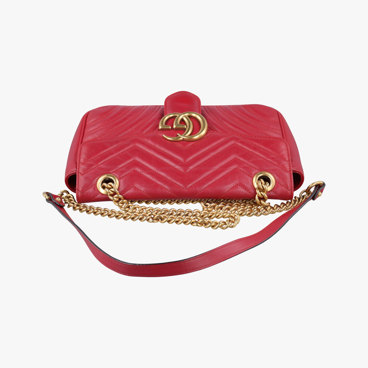 Vintage Gucci GG Marmont Red Leather 443497 shoulderbag | stylenewstar
