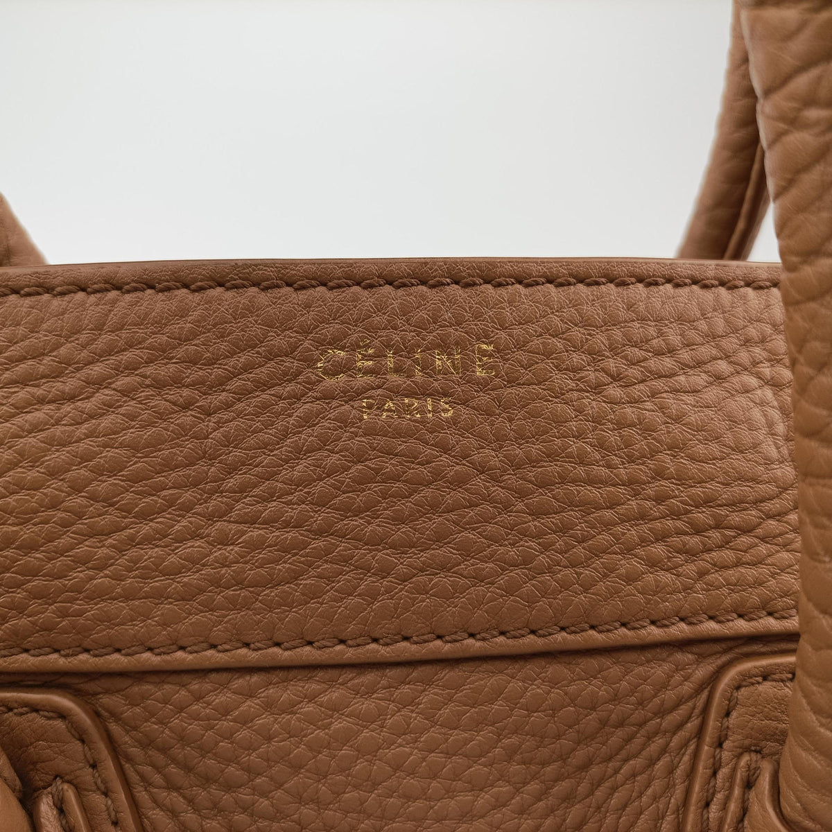 Secondhand Celine Luggage Mini Shopper Camel Leather  handbag | stylenewstar
