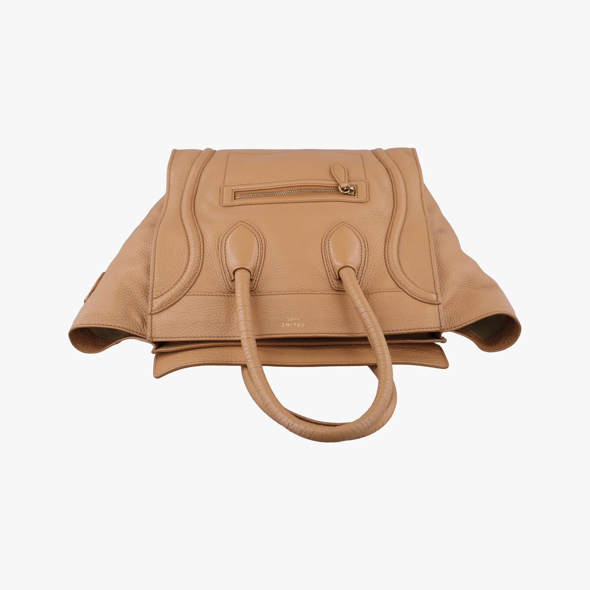 Secondhand Celine Luggage Mini Shopper Camel Leather  handbag | stylenewstar