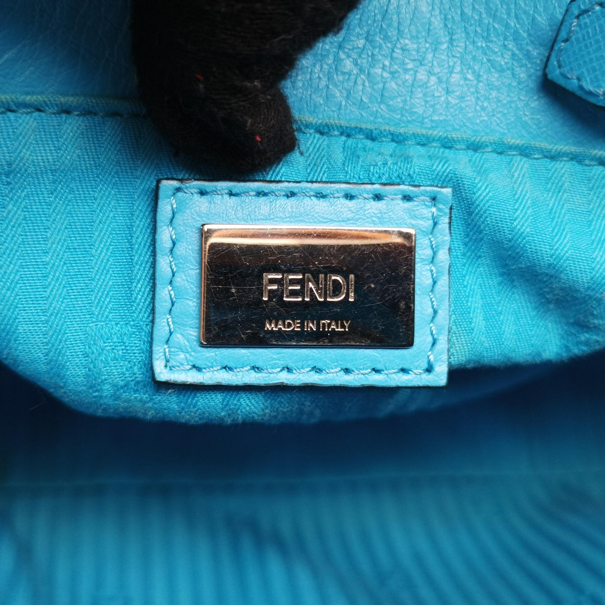 Pre-owned Fendi Petite 2 JOURS Blue Leather 8BH258 shoulderbag | stylenewstar