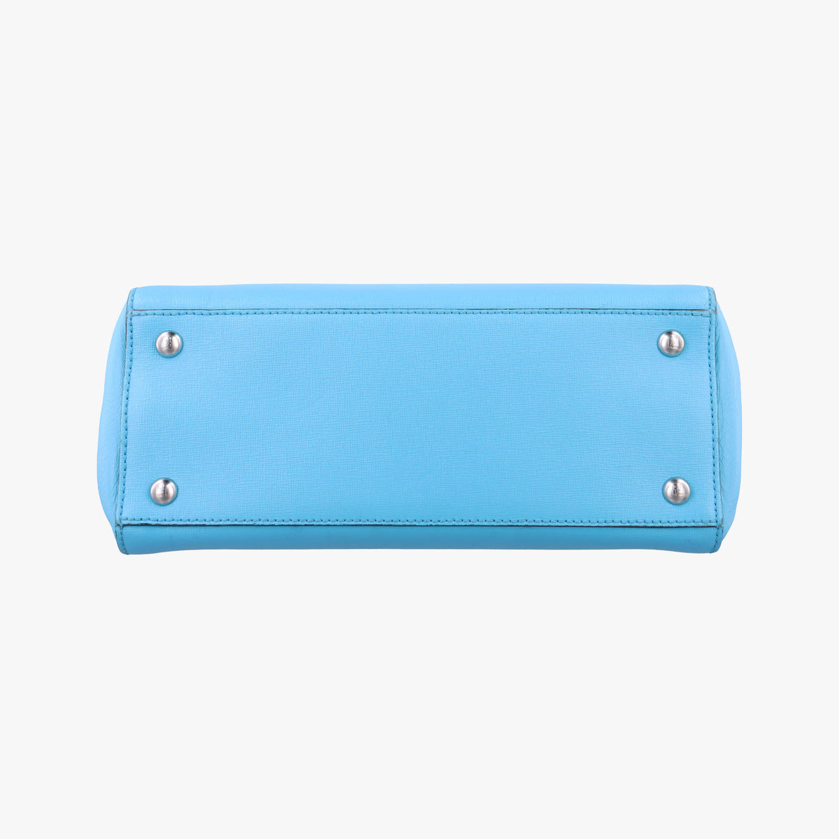 Pre-owned Fendi Petite 2 JOURS Blue Leather 8BH258 shoulderbag | stylenewstar