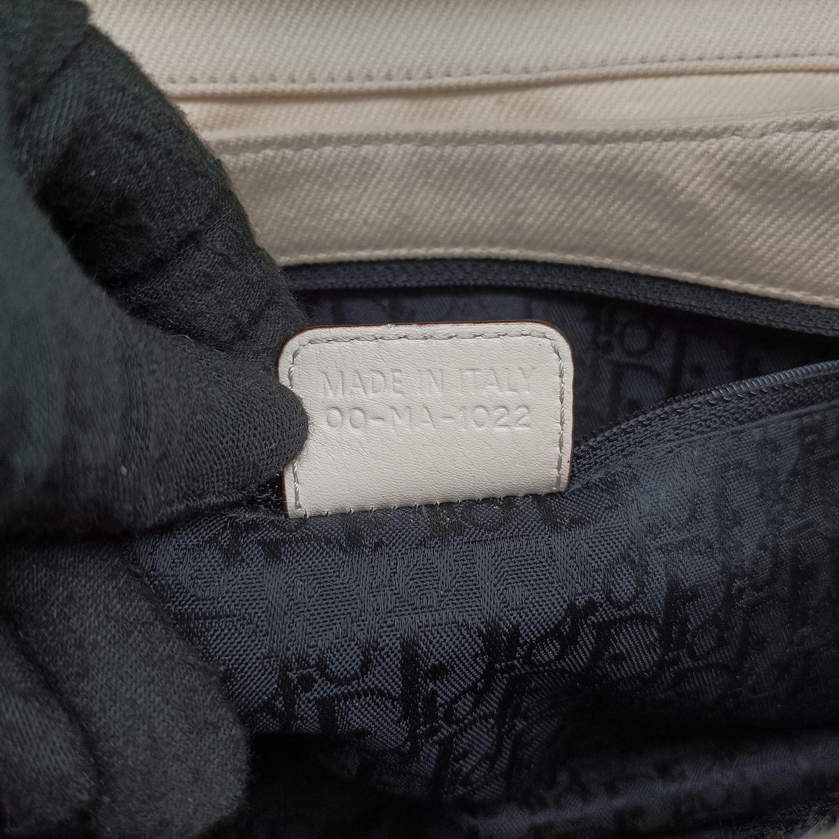 Pre-owned Christian Dior Street Chic Columbus Beige Python×canvas  shoulderbag | stylenewstar
