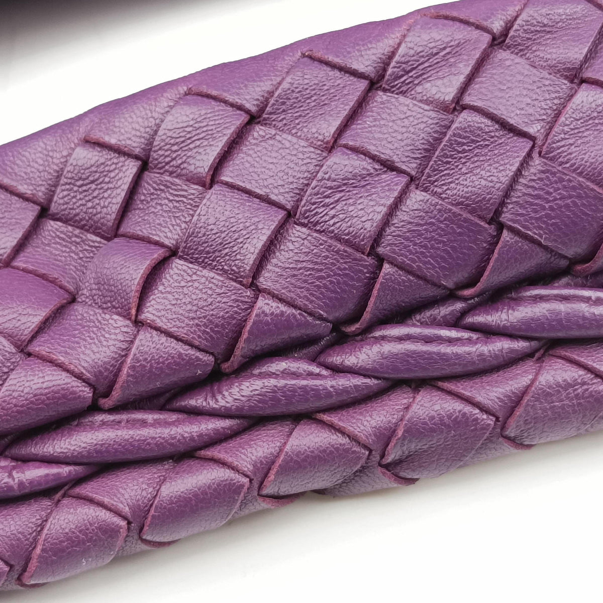Vintage Bottega Veneta Intrecciato Purple lambskin  shoulderbag | stylenewstar