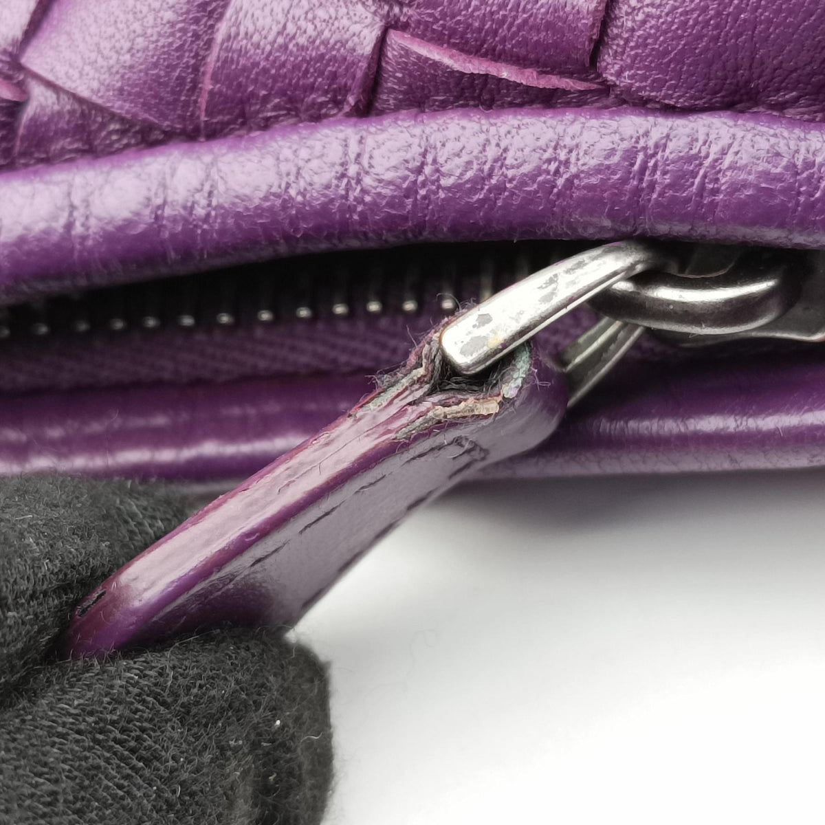 Vintage Bottega Veneta Intrecciato Purple lambskin  shoulderbag | stylenewstar