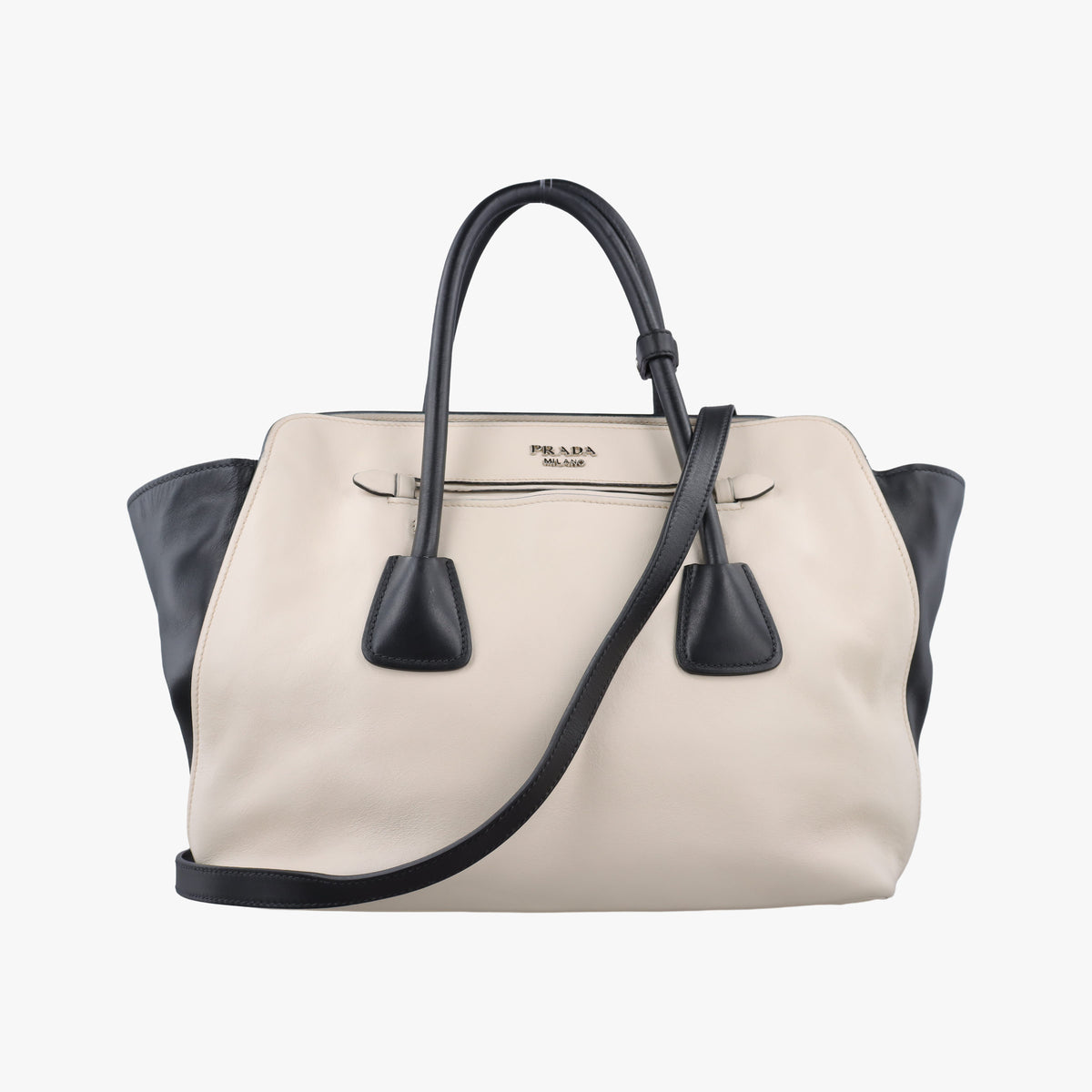 Vintage Prada Tote Bag White Leather BN2611 shoulderbag | stylenewstar