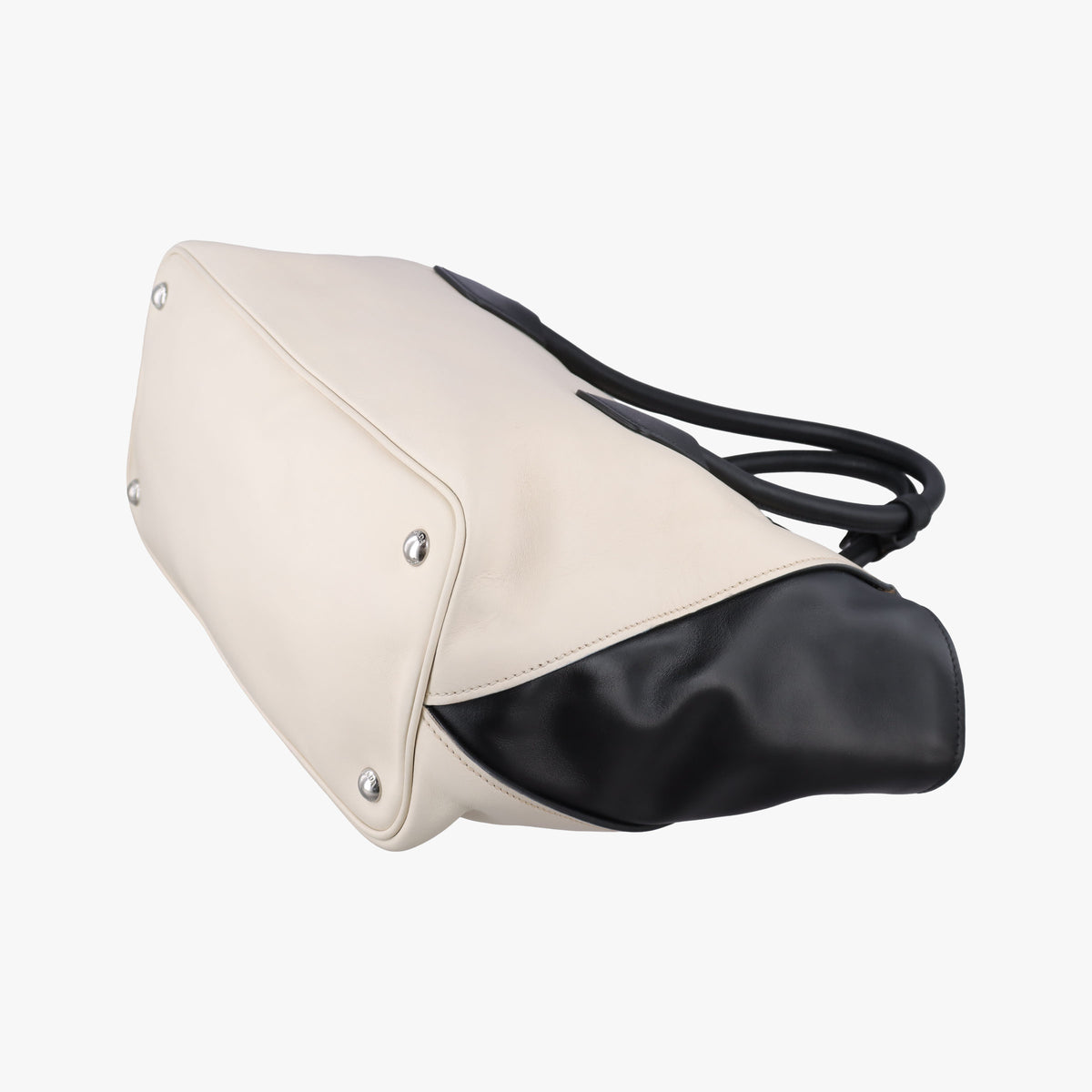 Vintage Prada Tote Bag White Leather BN2611 shoulderbag | stylenewstar