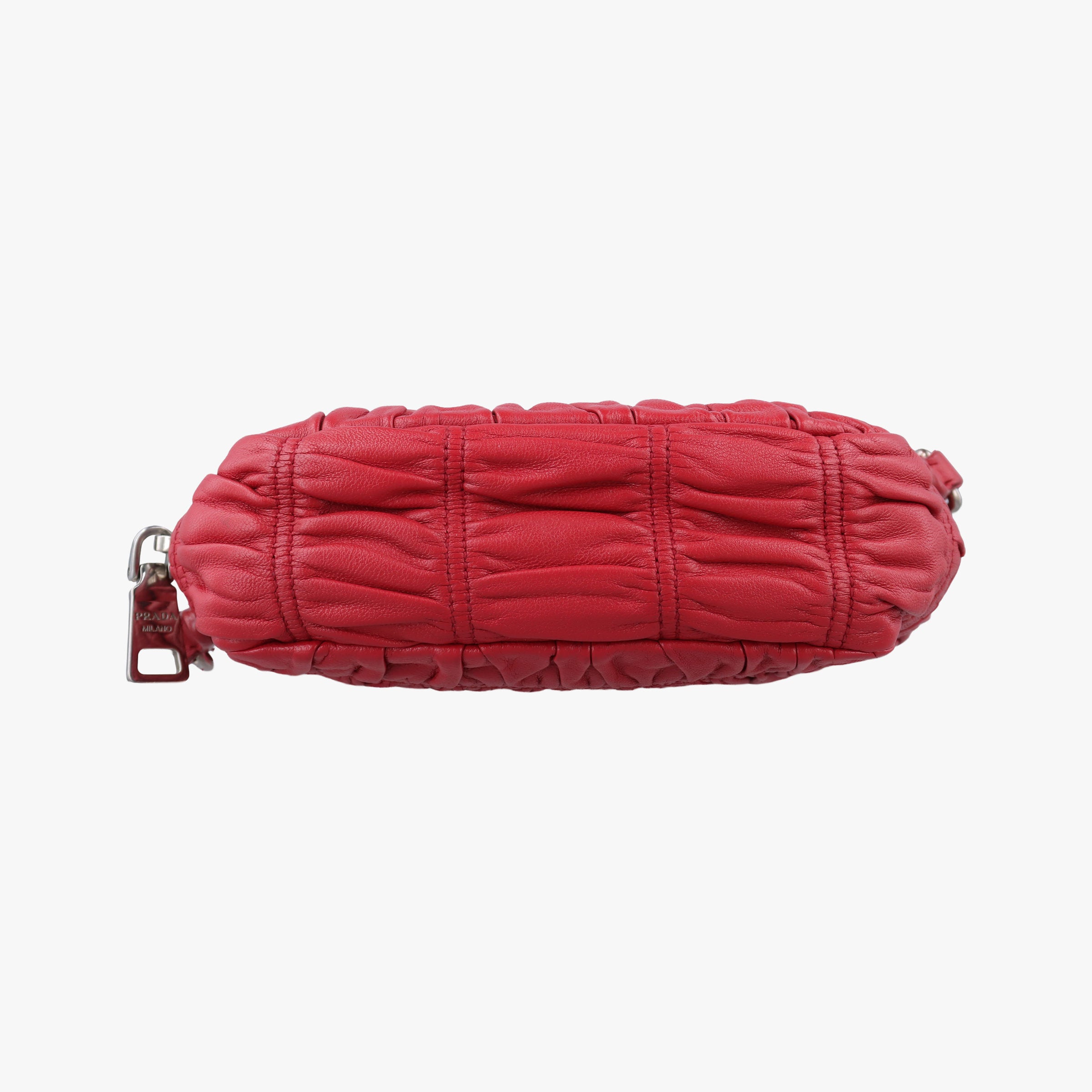 Secondhand Prada Gaufre Mini Red leather 1BH112 shoulderbag | stylenewstar