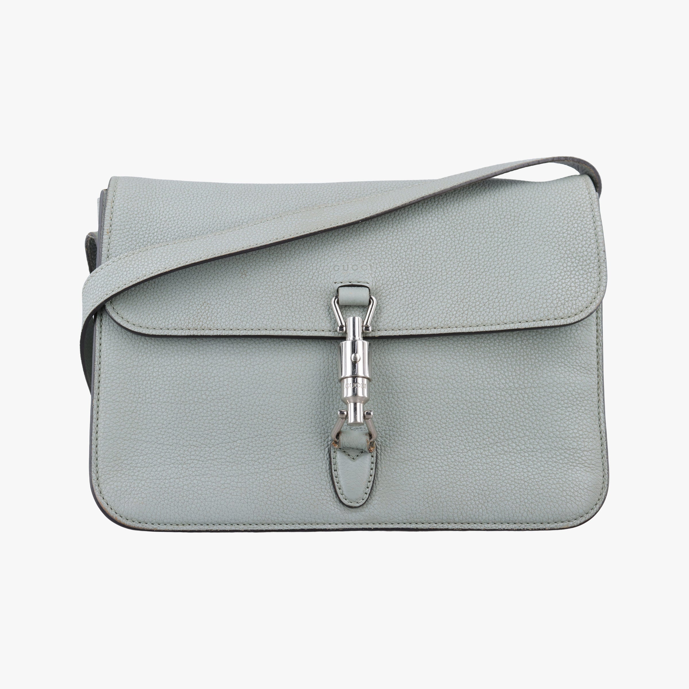 Pre-owned Gucci New Jackie BlueGrey Leather 362971 shoulderbag | stylenewstar
