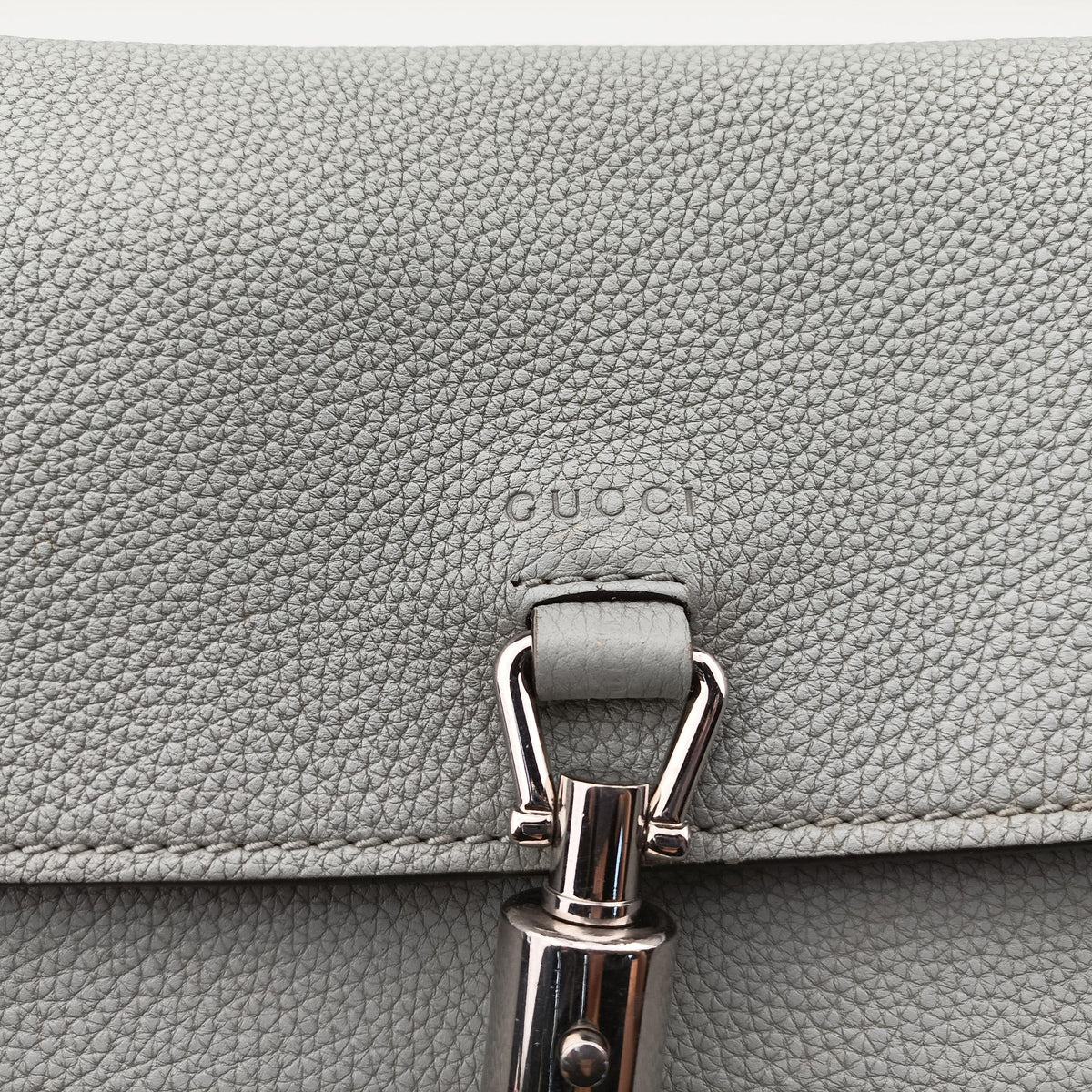 Pre-owned Gucci New Jackie BlueGrey Leather 362971 shoulderbag | stylenewstar