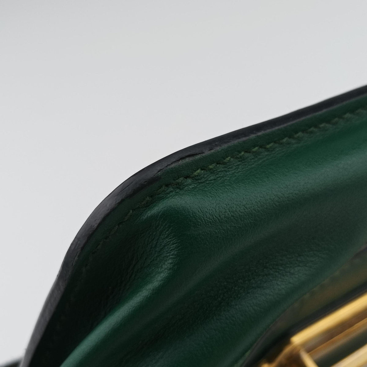 Vintage Prada City Calf Cahier Green×black leather  shoulderbag | stylenewstar